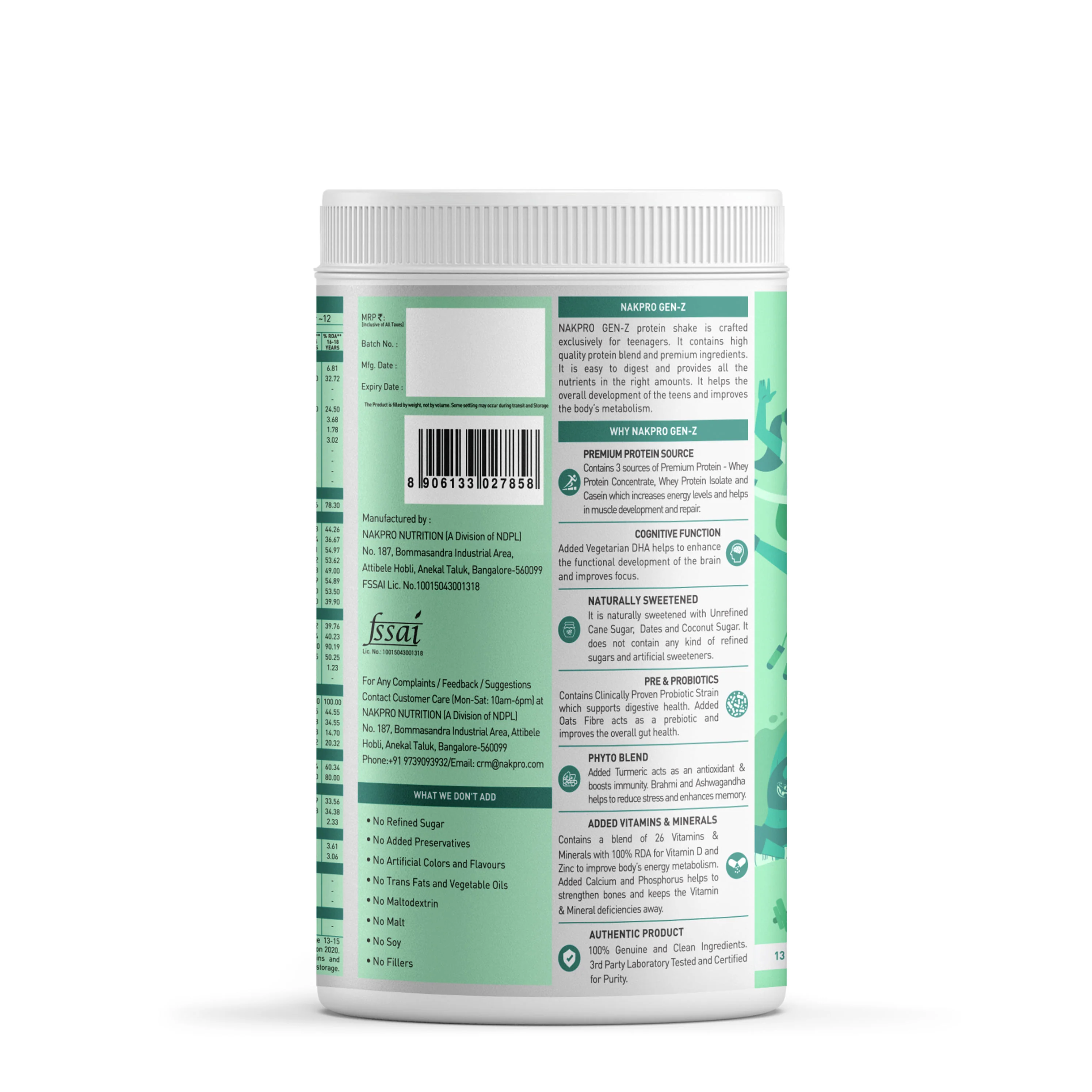 Nakpro Gen-Z Protein Powder for Teenagers | 15g Protein | Added Vitamins & Minerals - Image 3