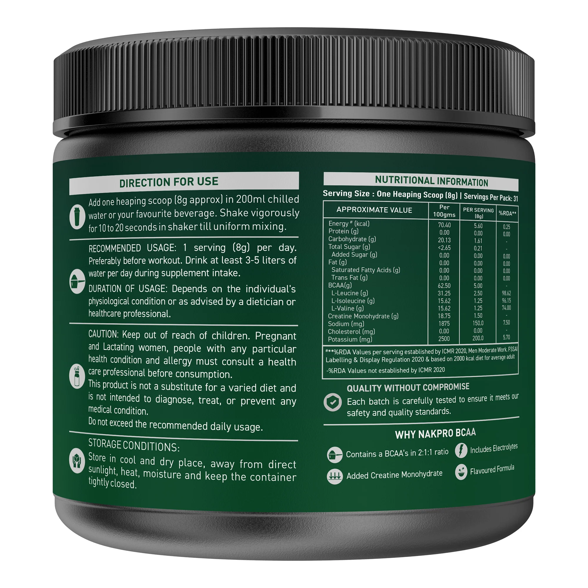 Nakpro BCAA Powder | Amino Acid | Supports workout performance - Image 105