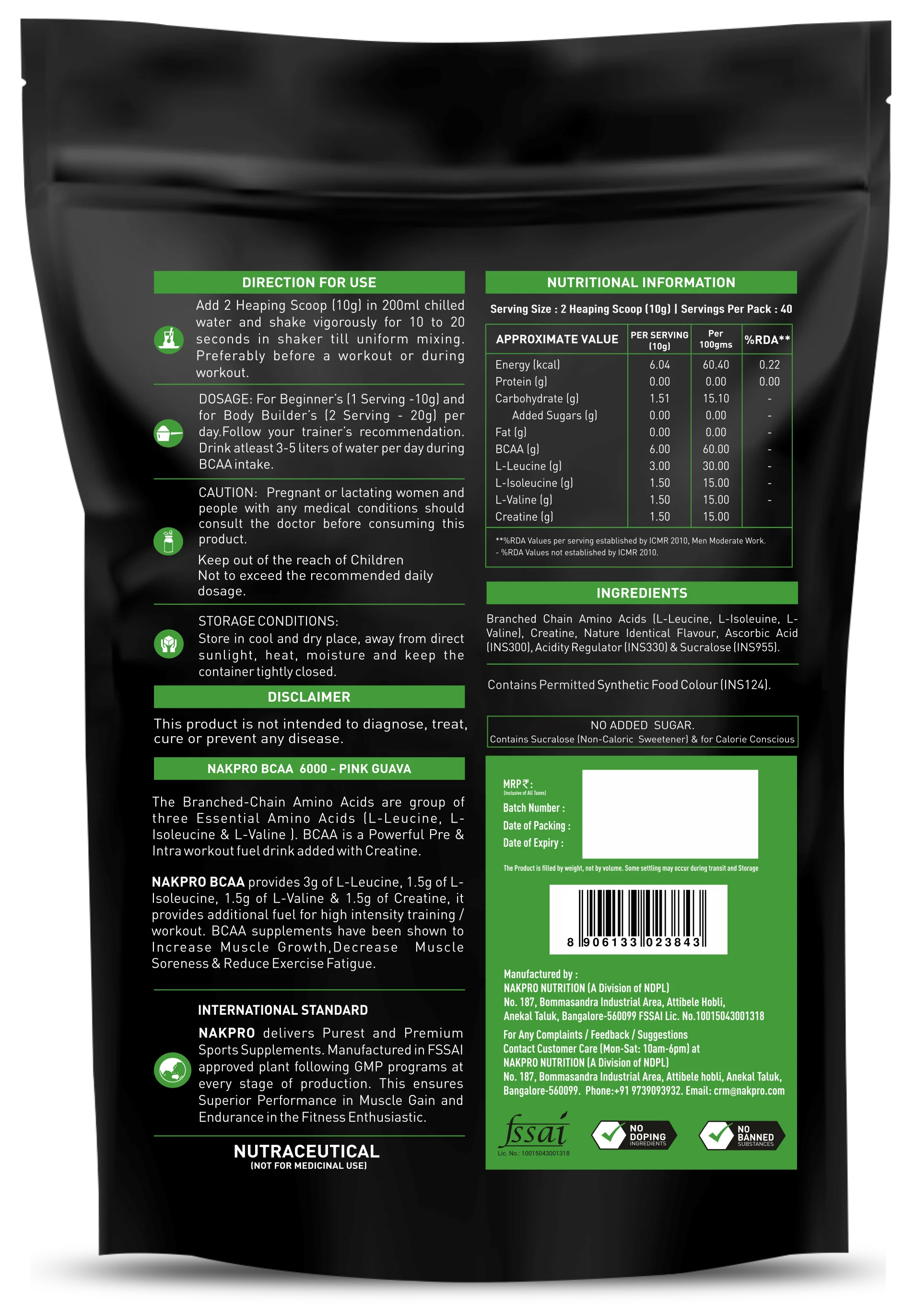 Nakpro BCAA Powder | Amino Acid | Supports workout performance - Image 11