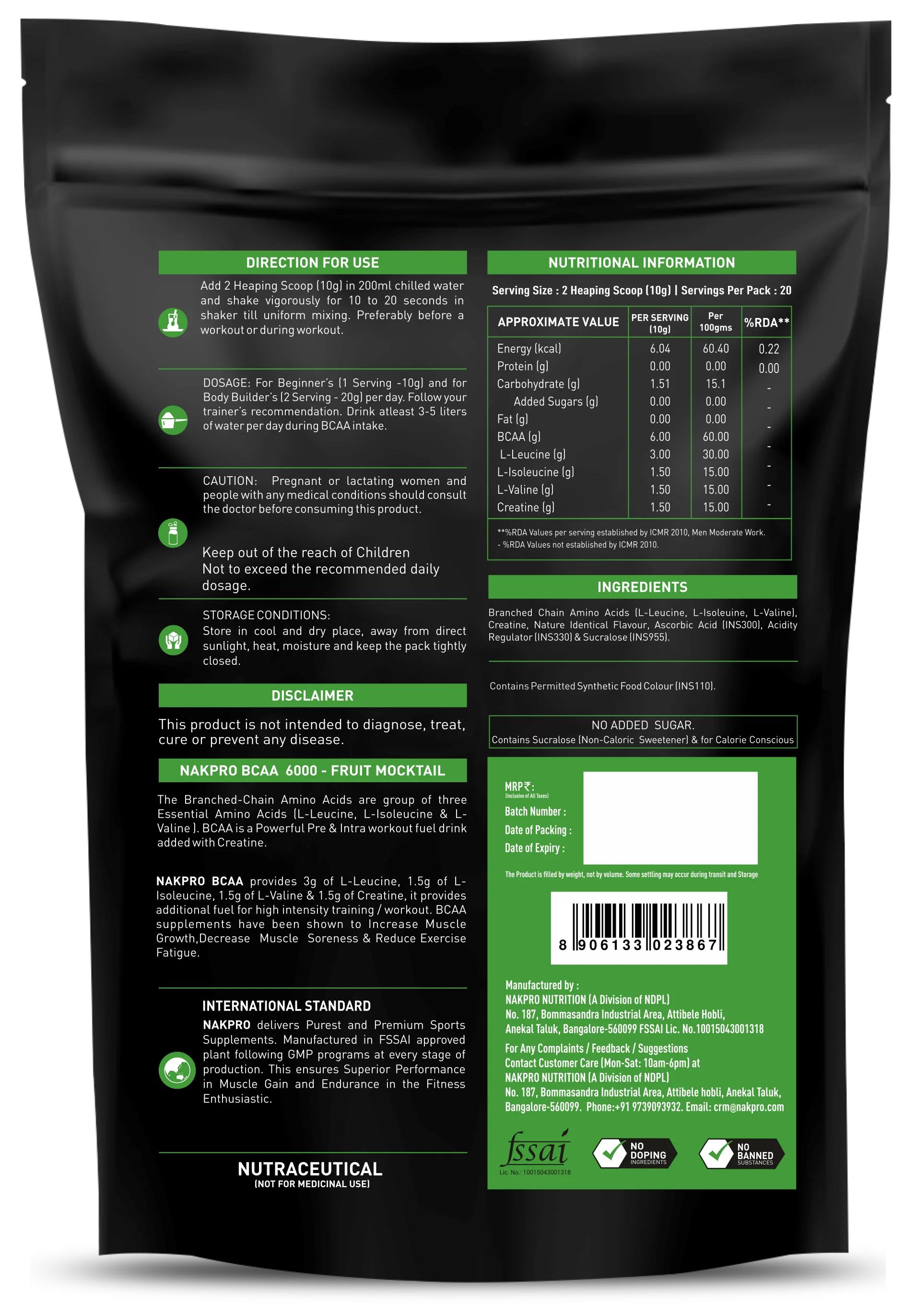 Nakpro BCAA Powder | Amino Acid | Supports workout performance - Image 16