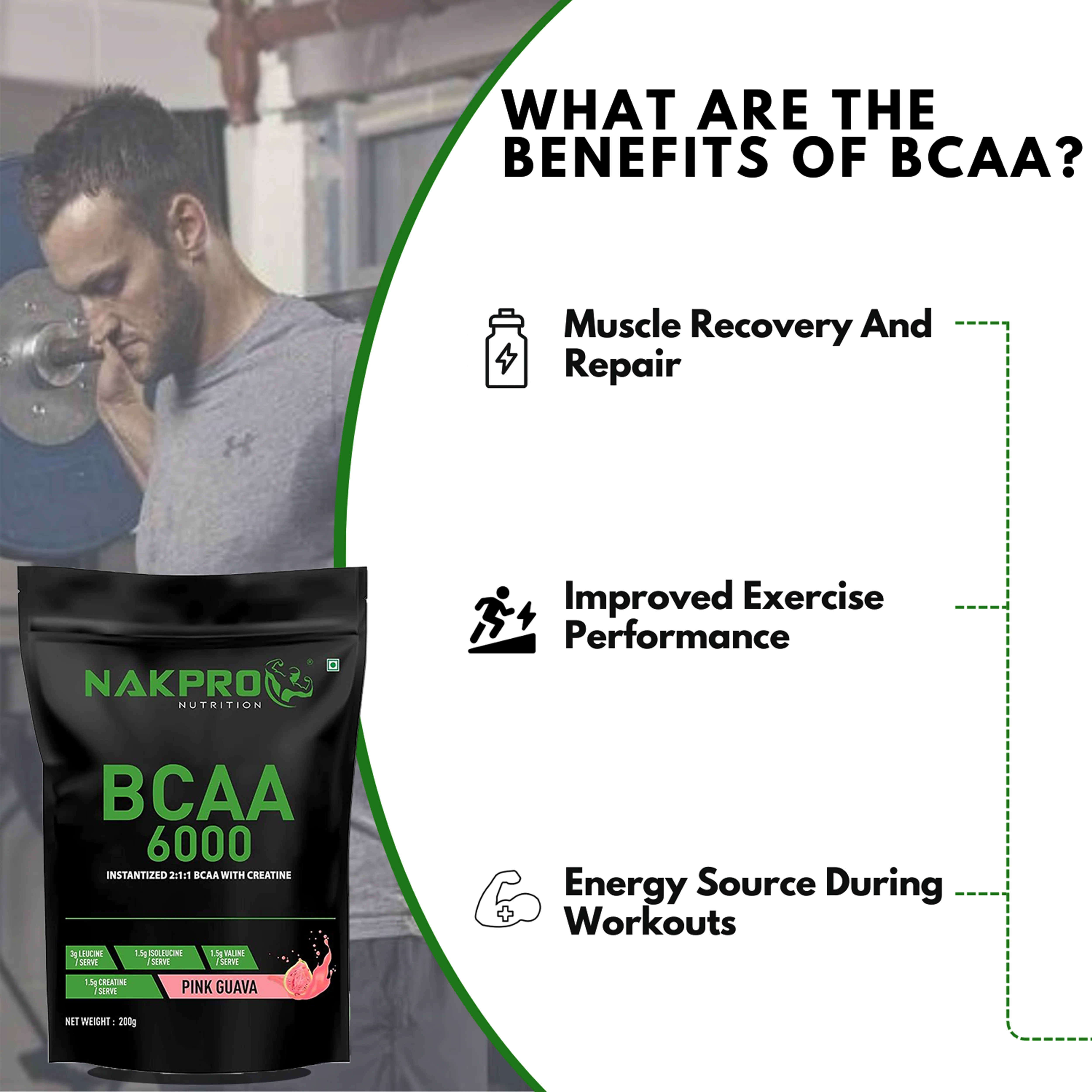 Nakpro BCAA Powder | Amino Acid | Supports workout performance - Image 38