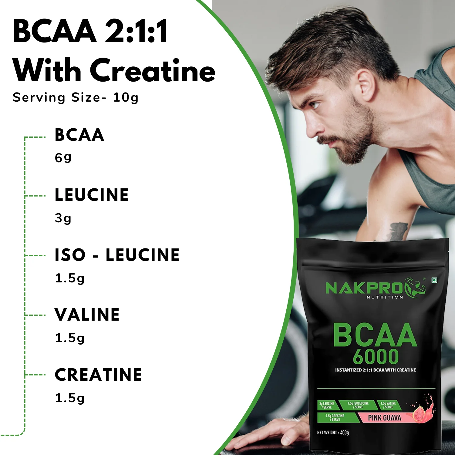 Nakpro BCAA Powder | Amino Acid | Supports workout performance - Image 42