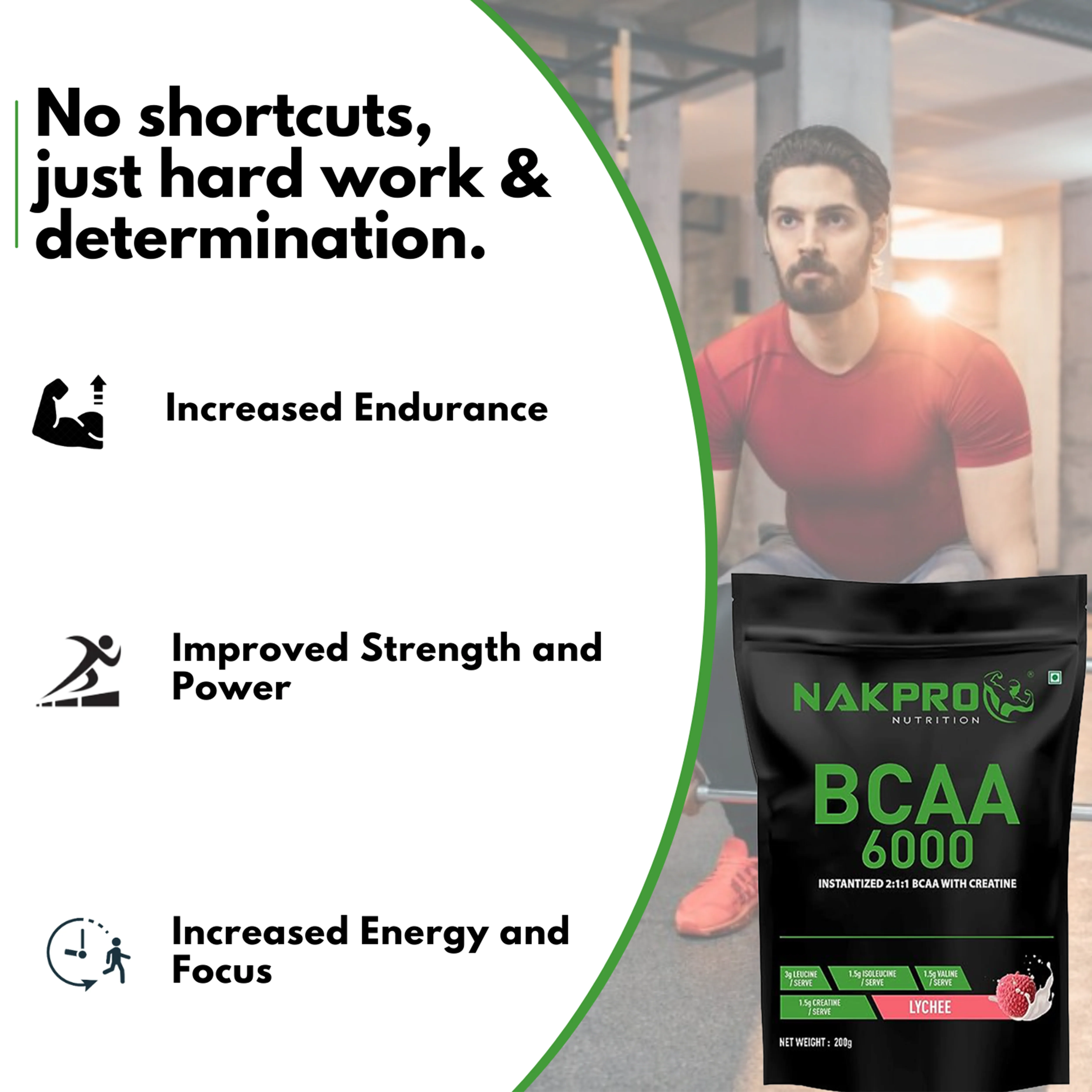 Nakpro BCAA Powder | Amino Acid | Supports workout performance - Image 47