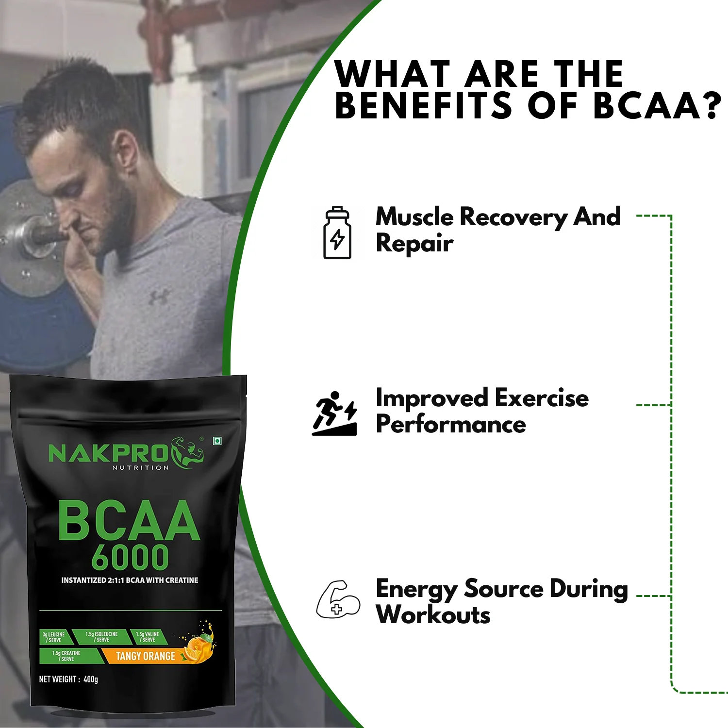 Nakpro BCAA Powder | Amino Acid | Supports workout performance - Image 60