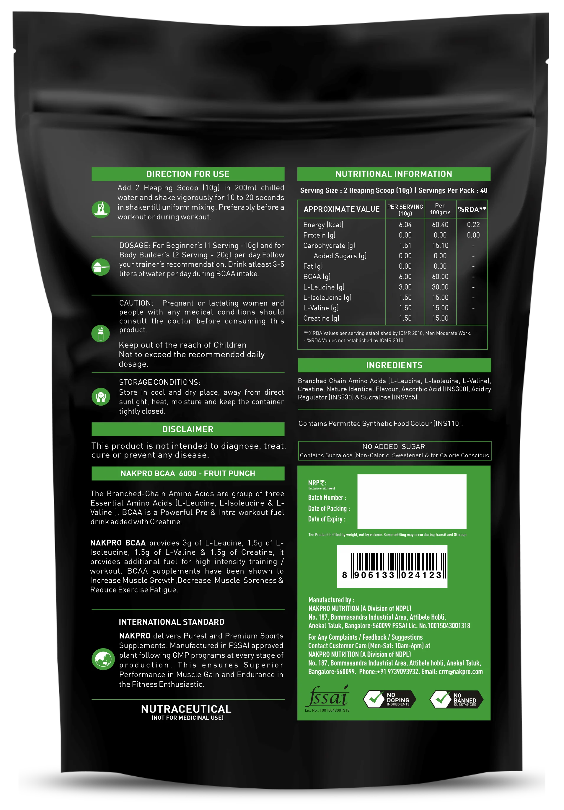 Nakpro BCAA Powder | Amino Acid | Supports workout performance - Image 9