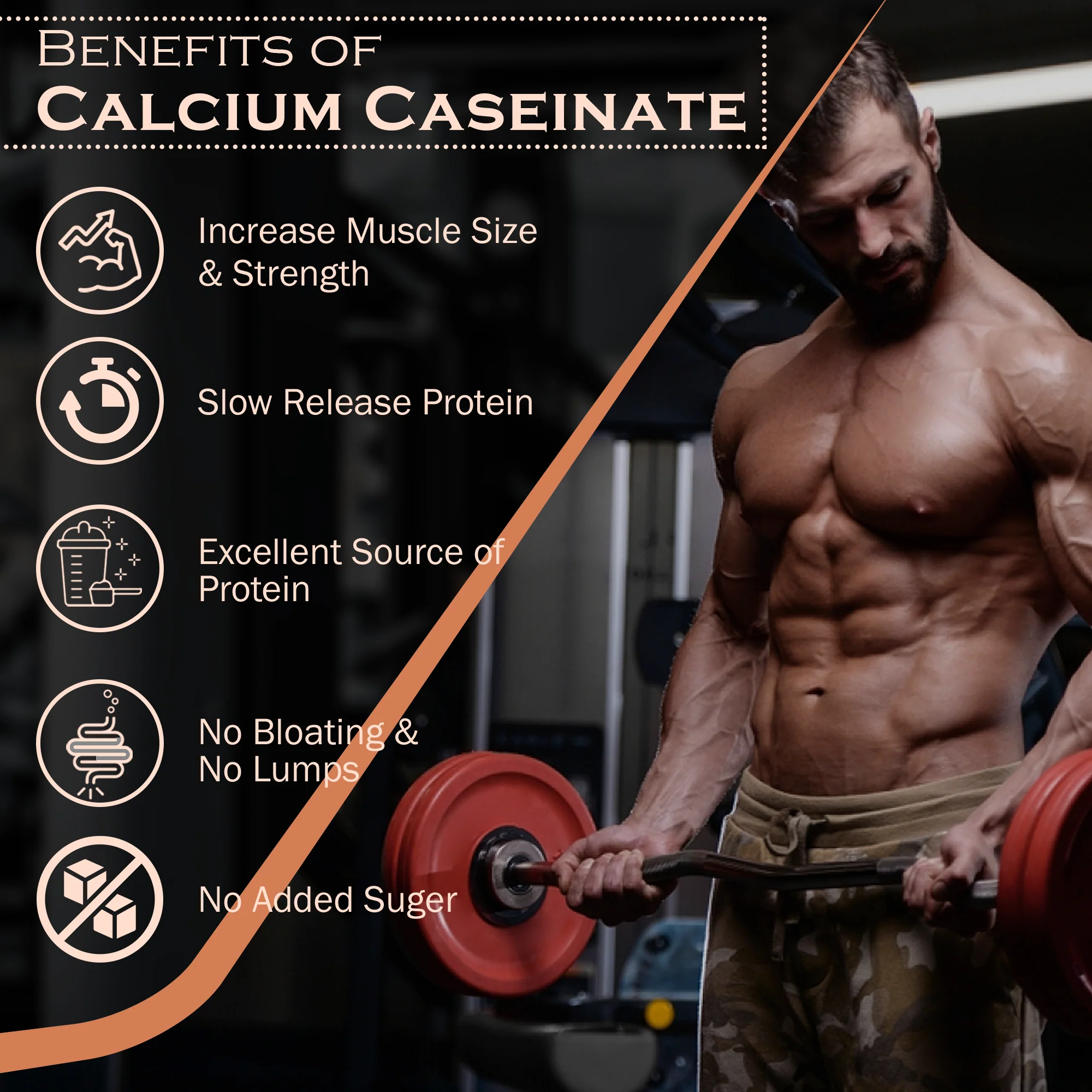 Nakpro Calcium Caseinate Protein Powder | 81g Protein | Slow Release Protein | High Calcium - Image 111