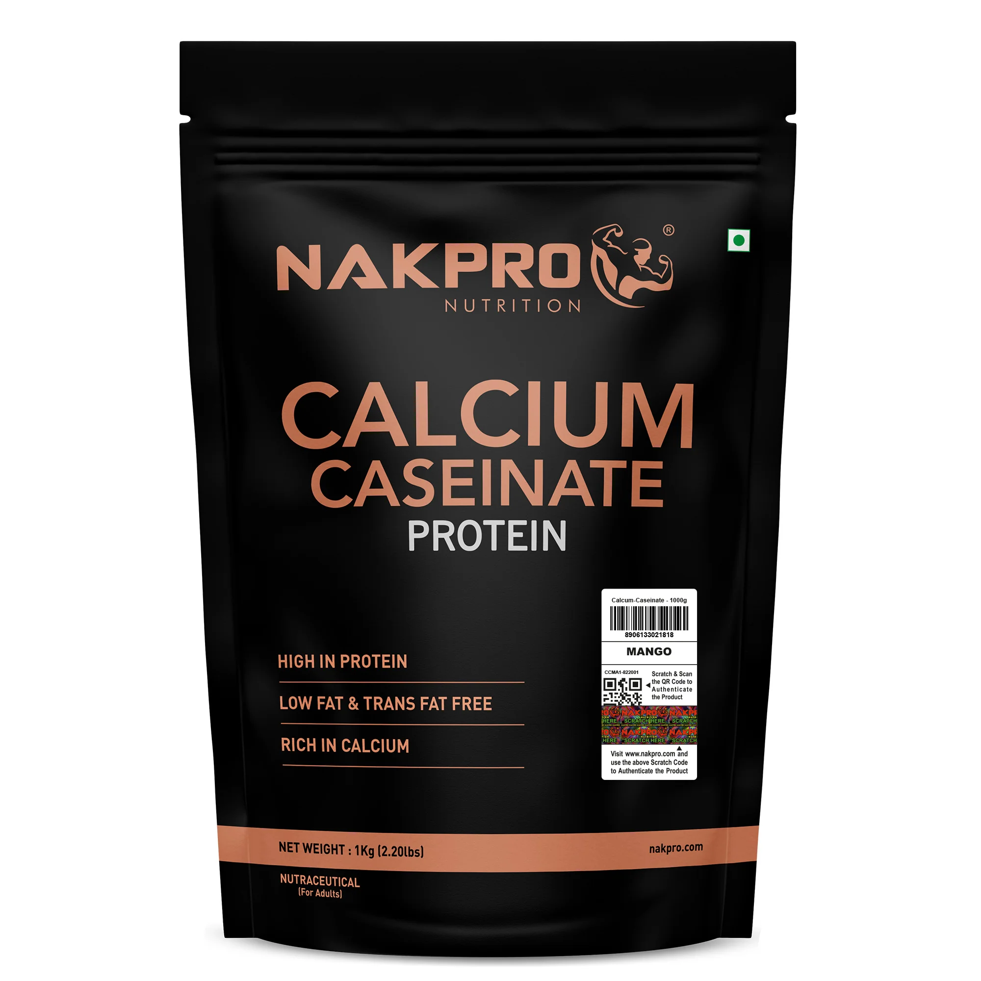 Nakpro Calcium Caseinate Protein Powder | 81g Protein | Slow Release Protein | High Calcium - Image 182