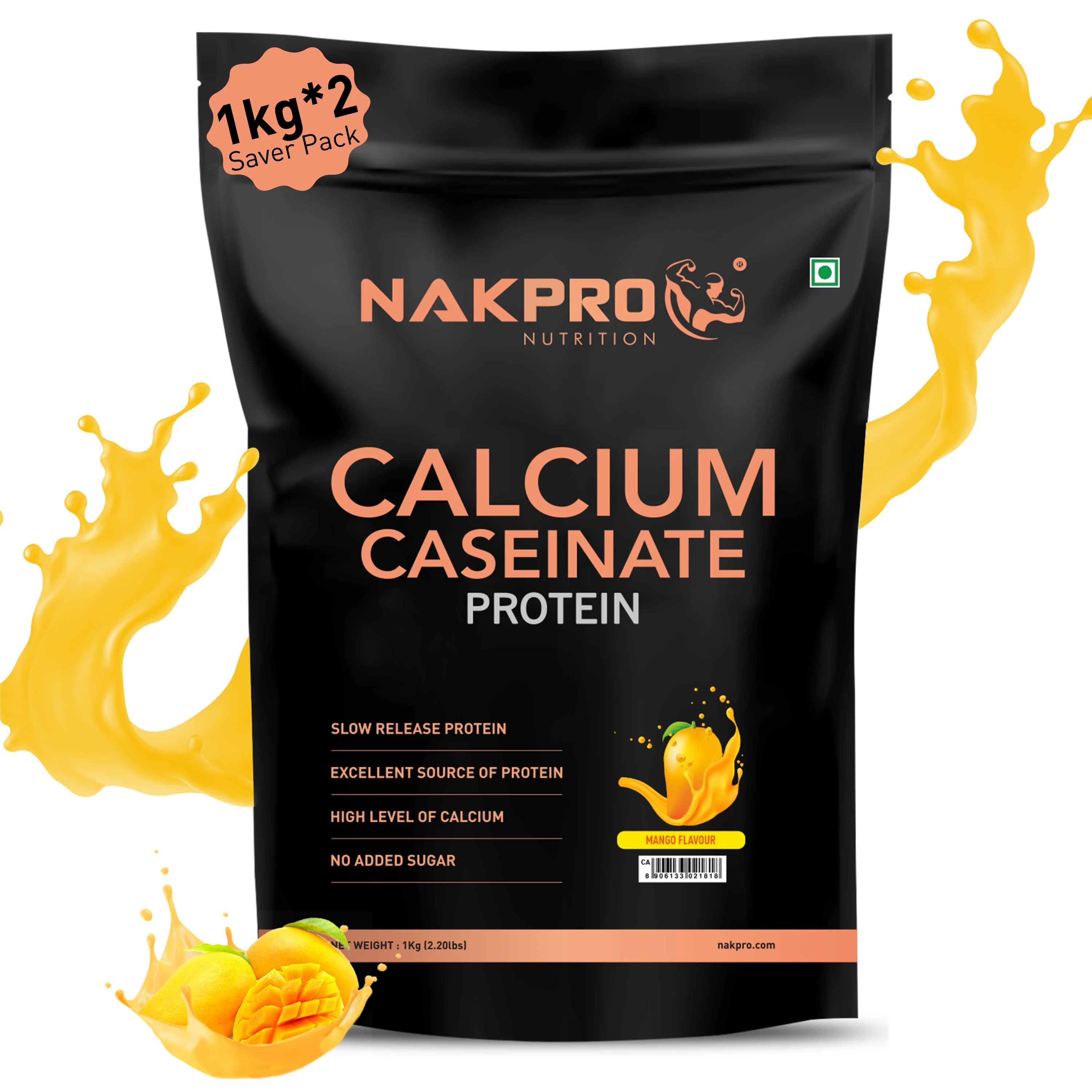 Nakpro Calcium Caseinate Protein Powder | 81g Protein | Slow Release Protein | High Calcium - Image 50