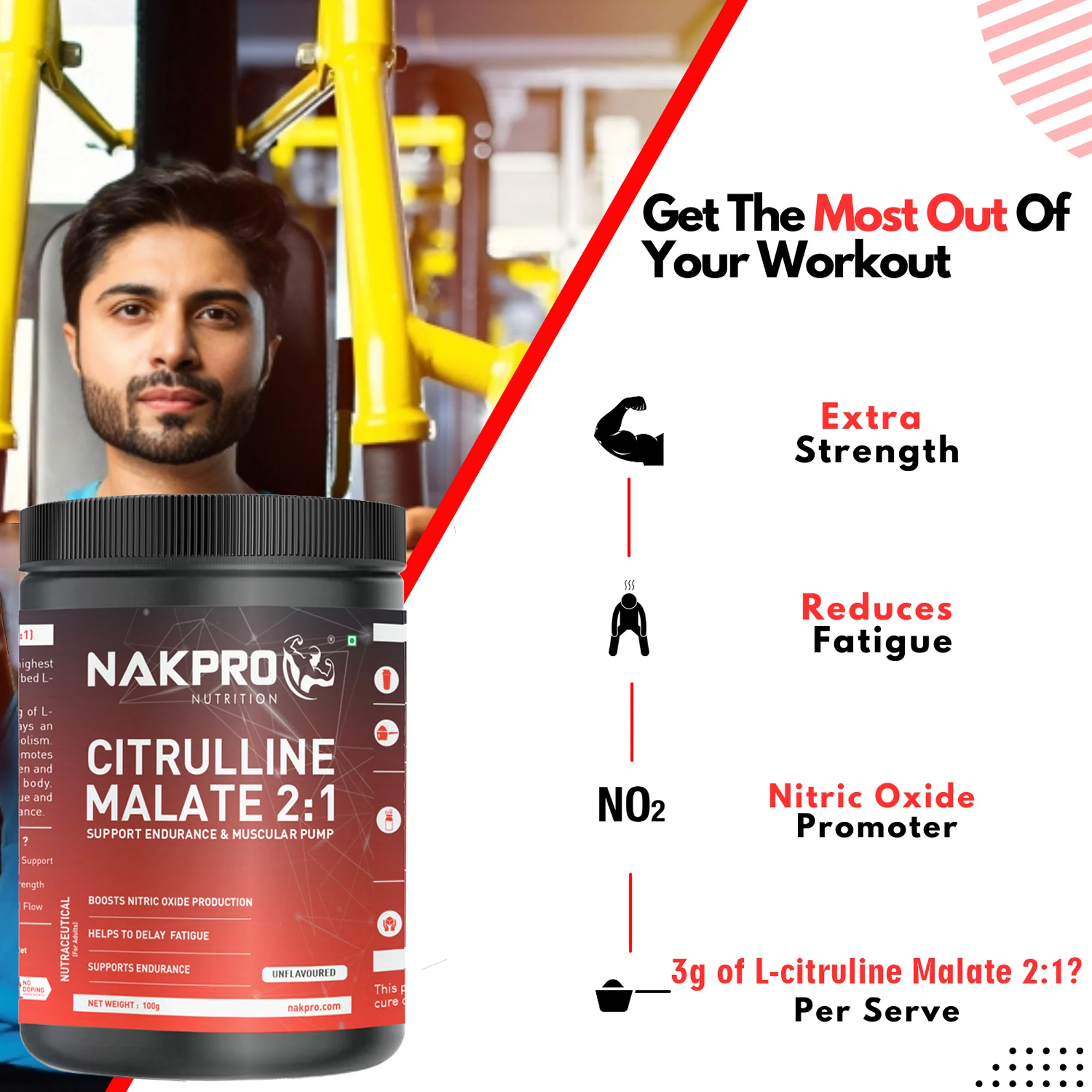 Nakpro Citrulline Malate | Amino Acid Supplement | Exercise Performance Support - Image 16