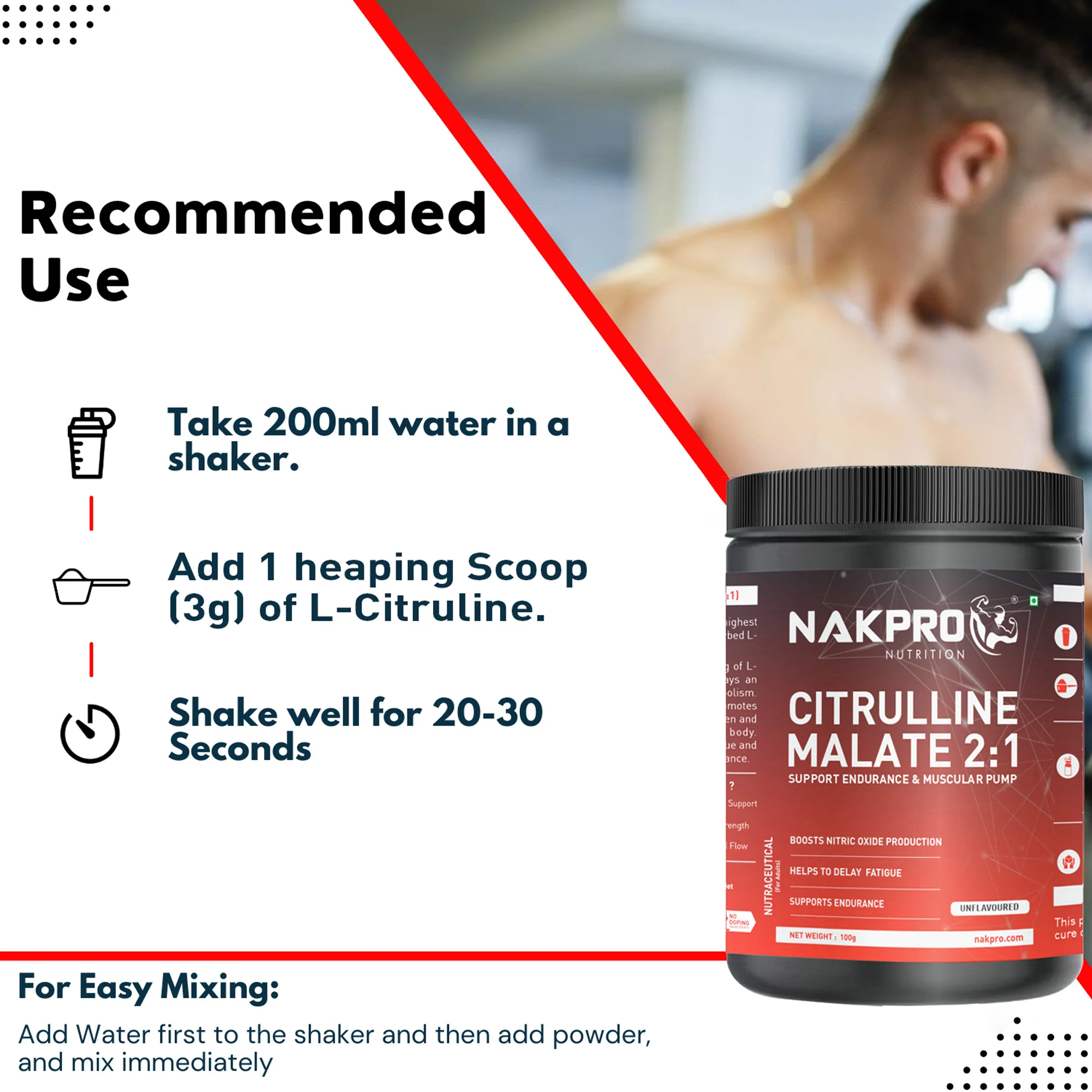 Nakpro Citrulline Malate | Amino Acid Supplement | Exercise Performance Support - Image 20