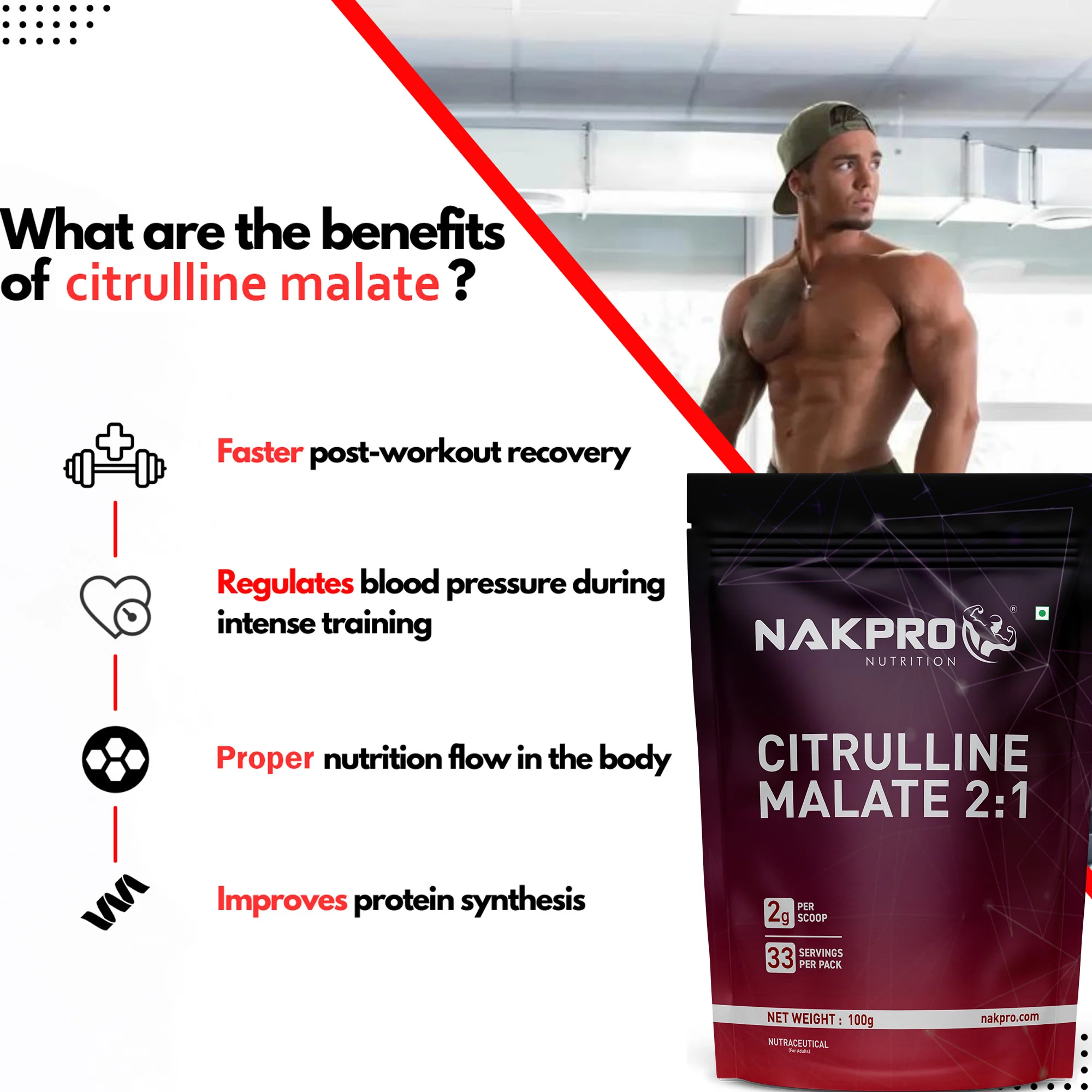 Nakpro Citrulline Malate | Amino Acid Supplement | Exercise Performance Support - Image 24