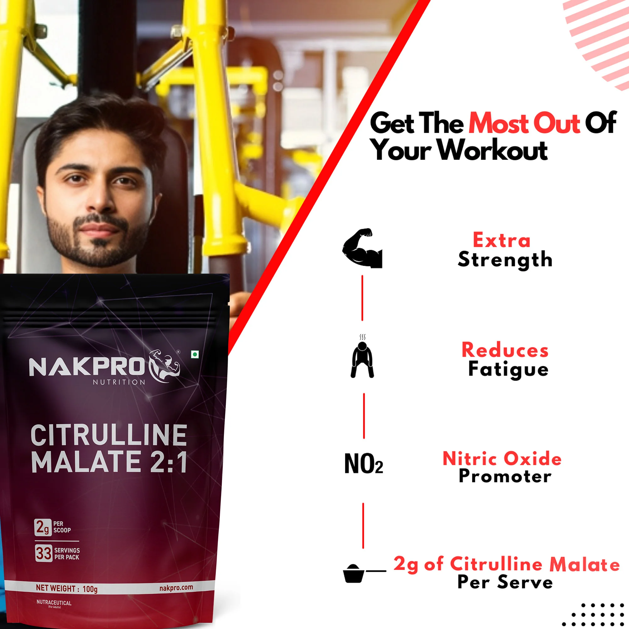 Nakpro Citrulline Malate | Amino Acid Supplement | Exercise Performance Support - Image 25