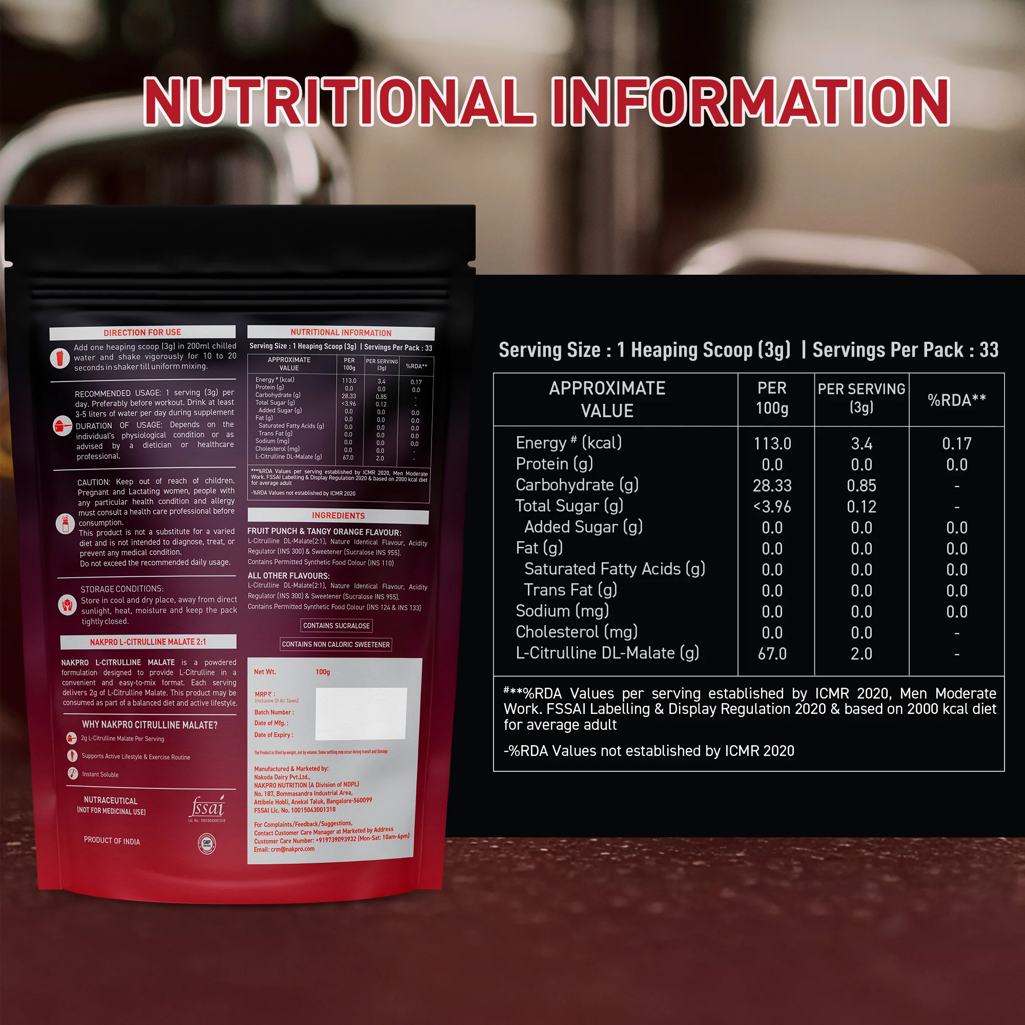 Nakpro Citrulline Malate | Amino Acid Supplement | Exercise Performance Support - Image 26