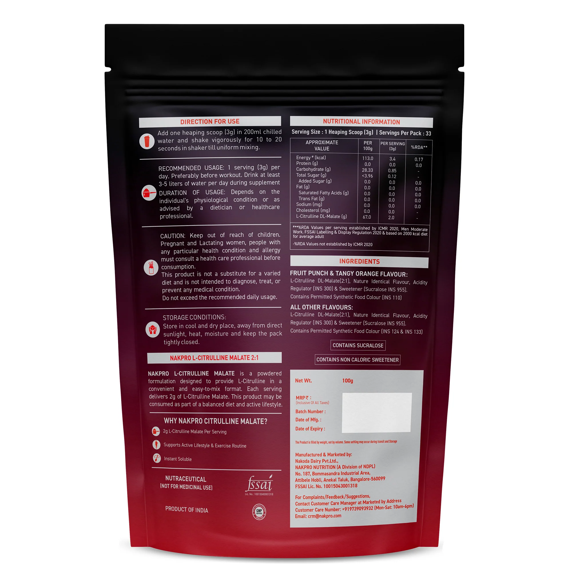 Nakpro Citrulline Malate | Amino Acid Supplement | Exercise Performance Support - Image 28