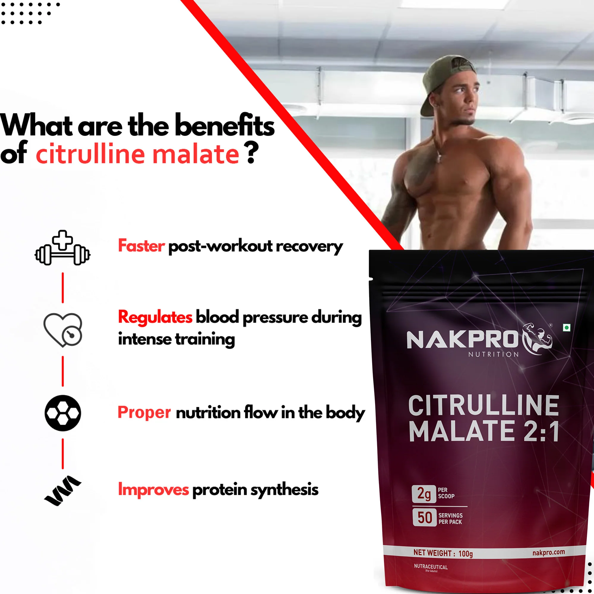 Nakpro Citrulline Malate | Amino Acid Supplement | Exercise Performance Support - Image 30