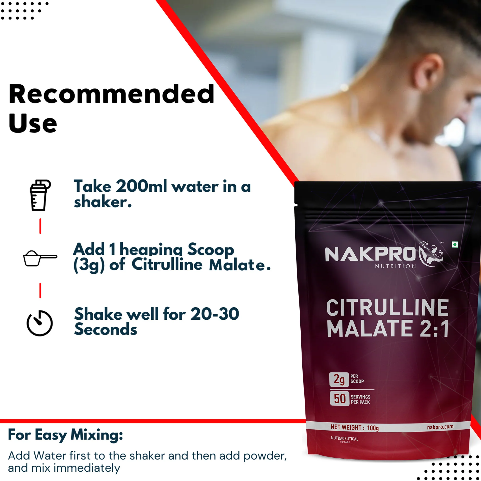 Nakpro Citrulline Malate | Amino Acid Supplement | Exercise Performance Support - Image 32