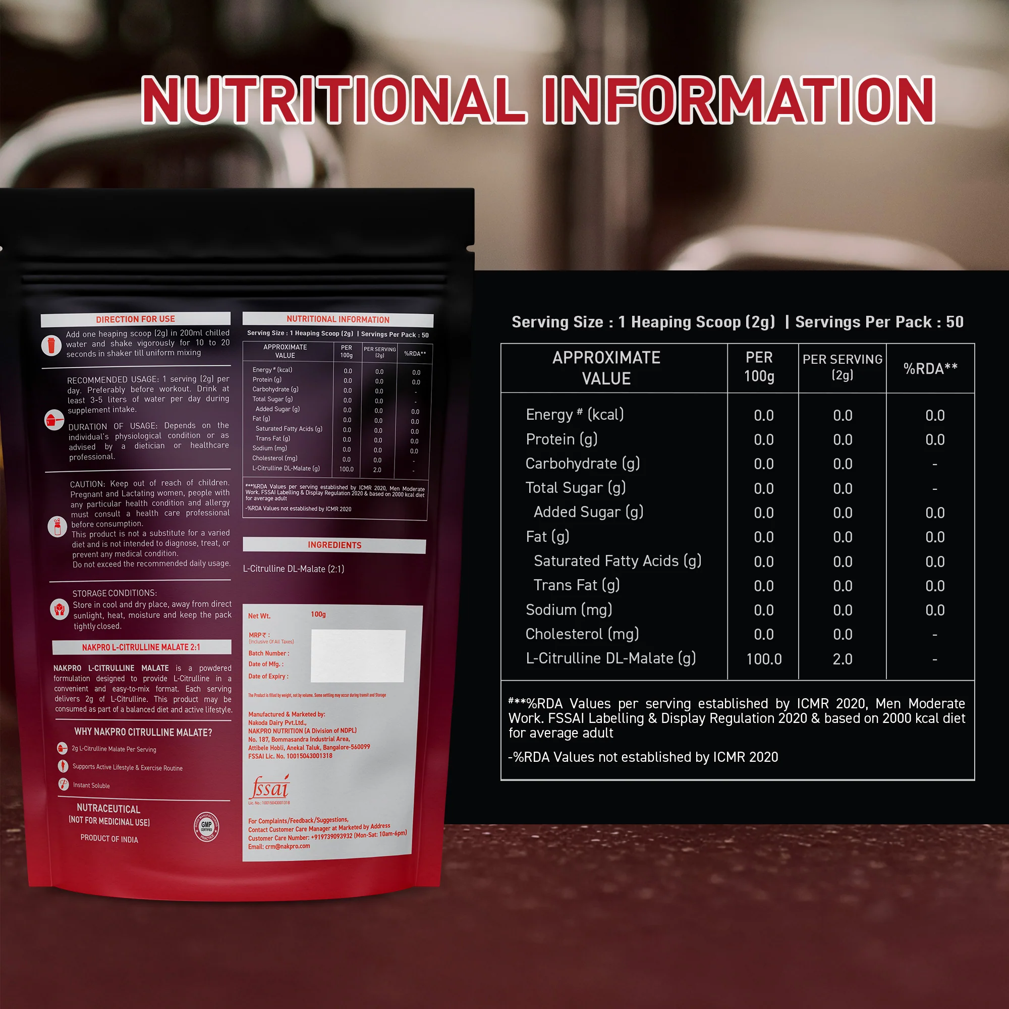 Nakpro Citrulline Malate | Amino Acid Supplement | Exercise Performance Support - Image 33