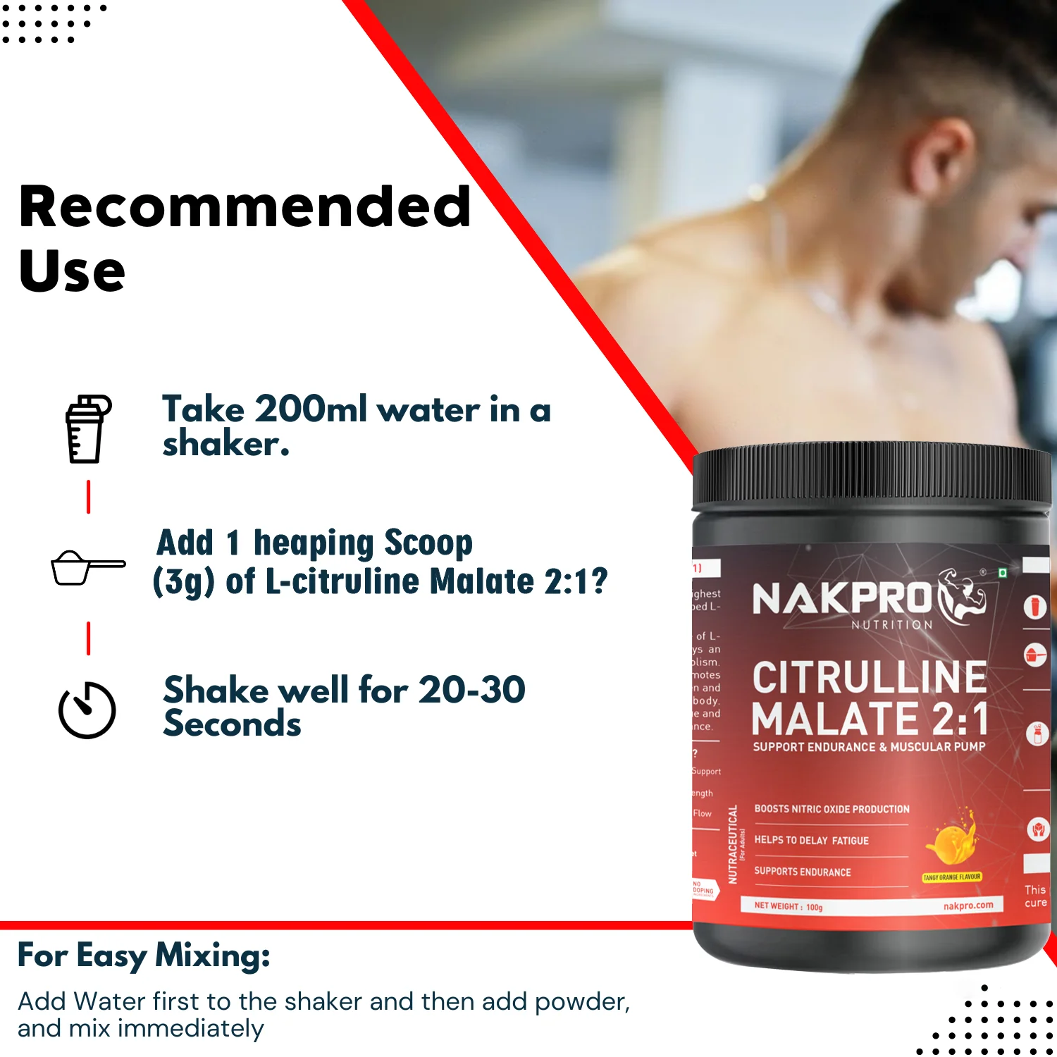 Nakpro Citrulline Malate | Amino Acid Supplement | Exercise Performance Support - Image 4