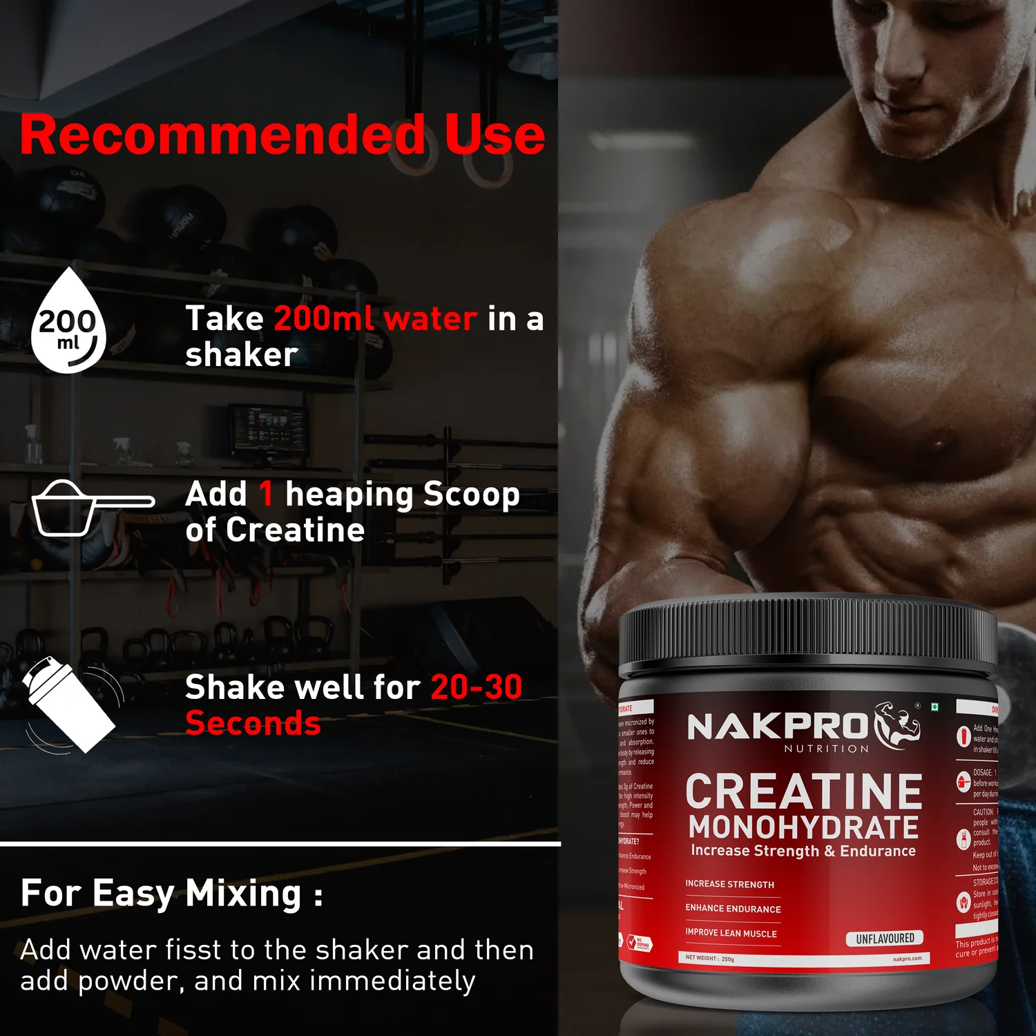 Nakpro Micronized Creatine Monohydrate | Maintenance and Support muscle | Trustified Certified - Image 104