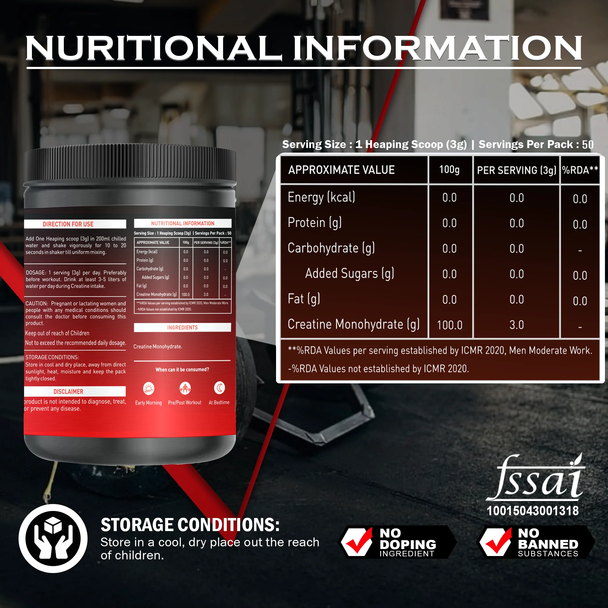 Nakpro Micronized Creatine Monohydrate | Maintenance and Support muscle | Trustified Certified - Image 111