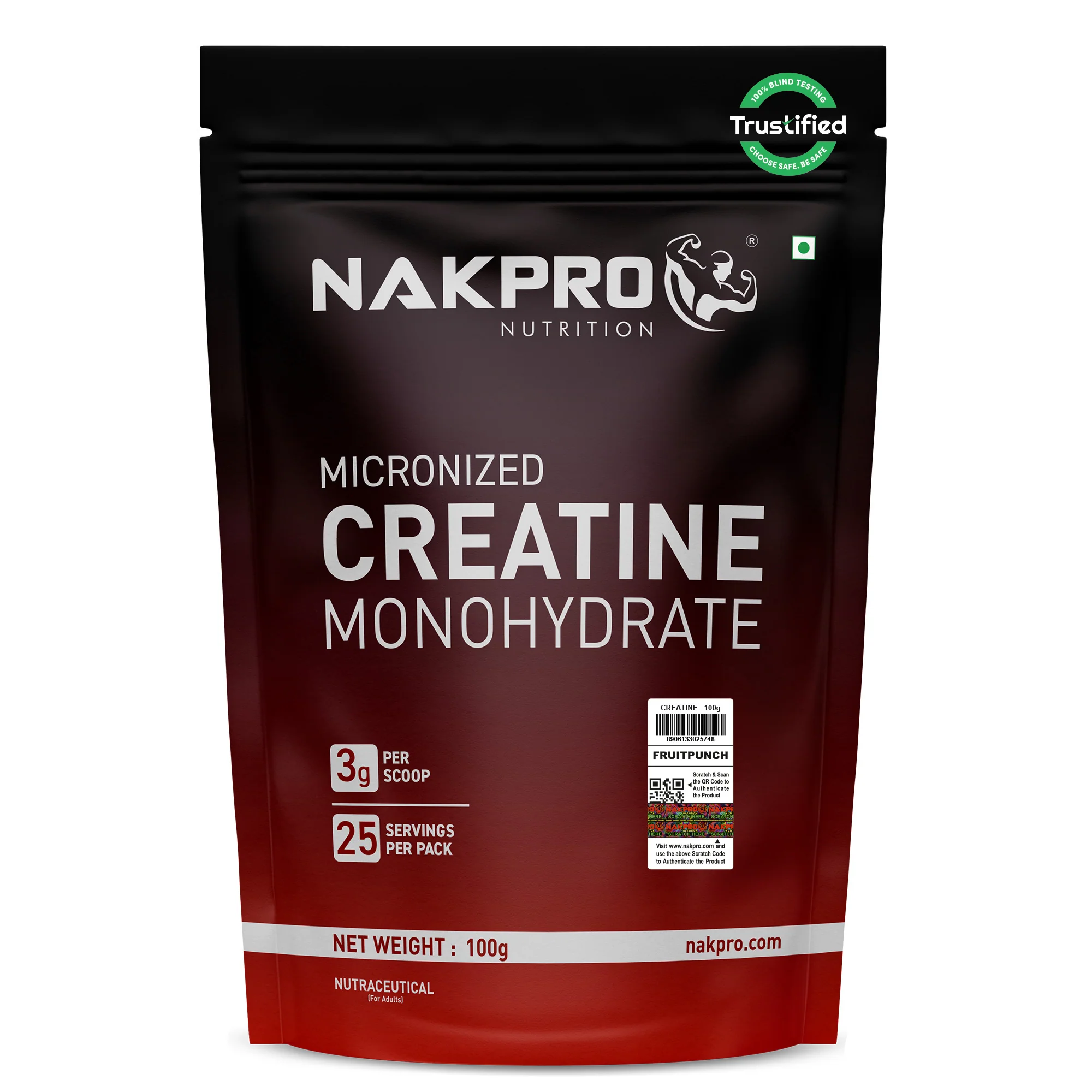 Nakpro Micronized Creatine Monohydrate | Maintenance and Support muscle | Trustified Certified - Image 128