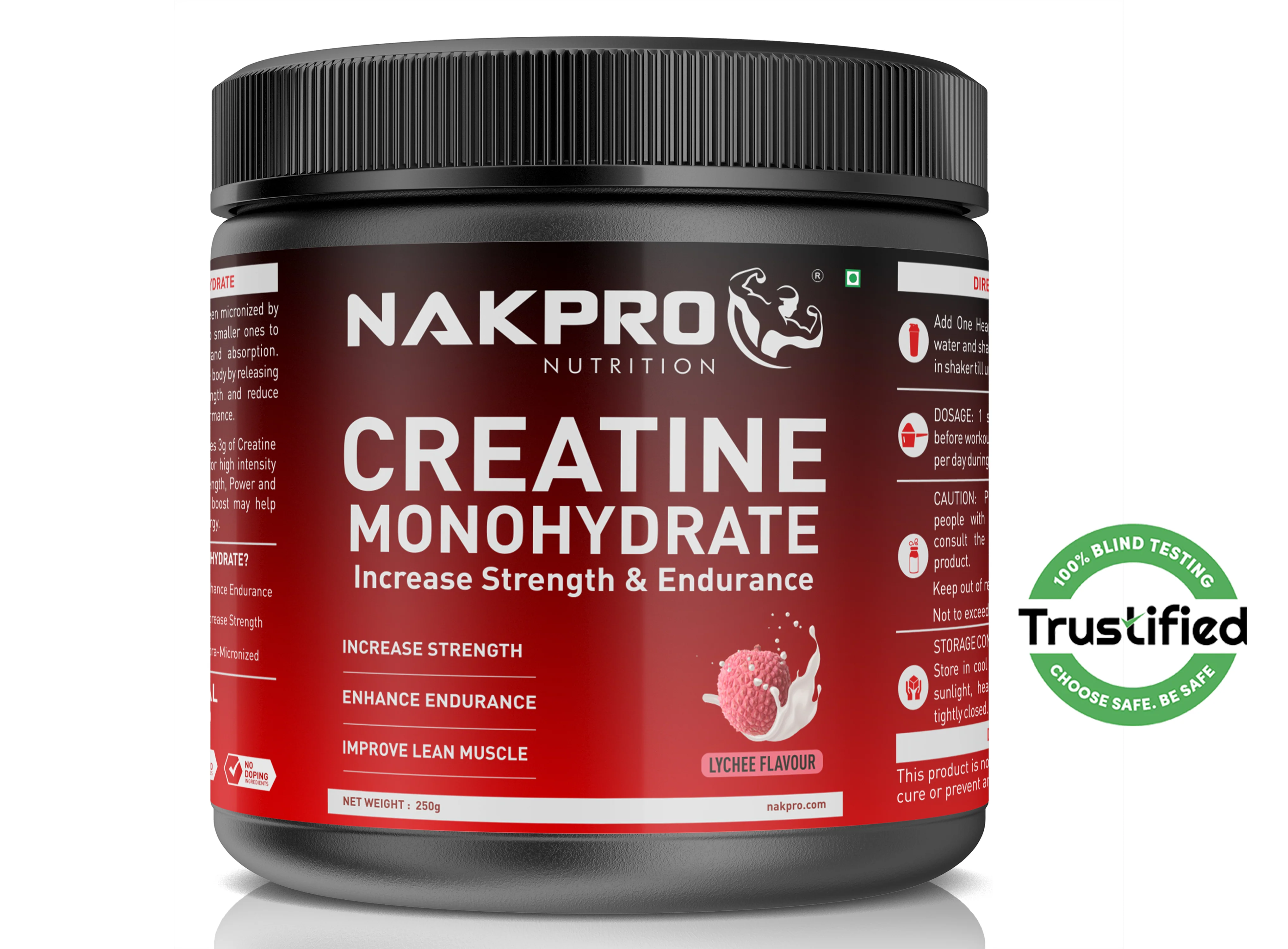 Nakpro Micronized Creatine Monohydrate | Maintenance and Support muscle | Trustified Certified - Image 26