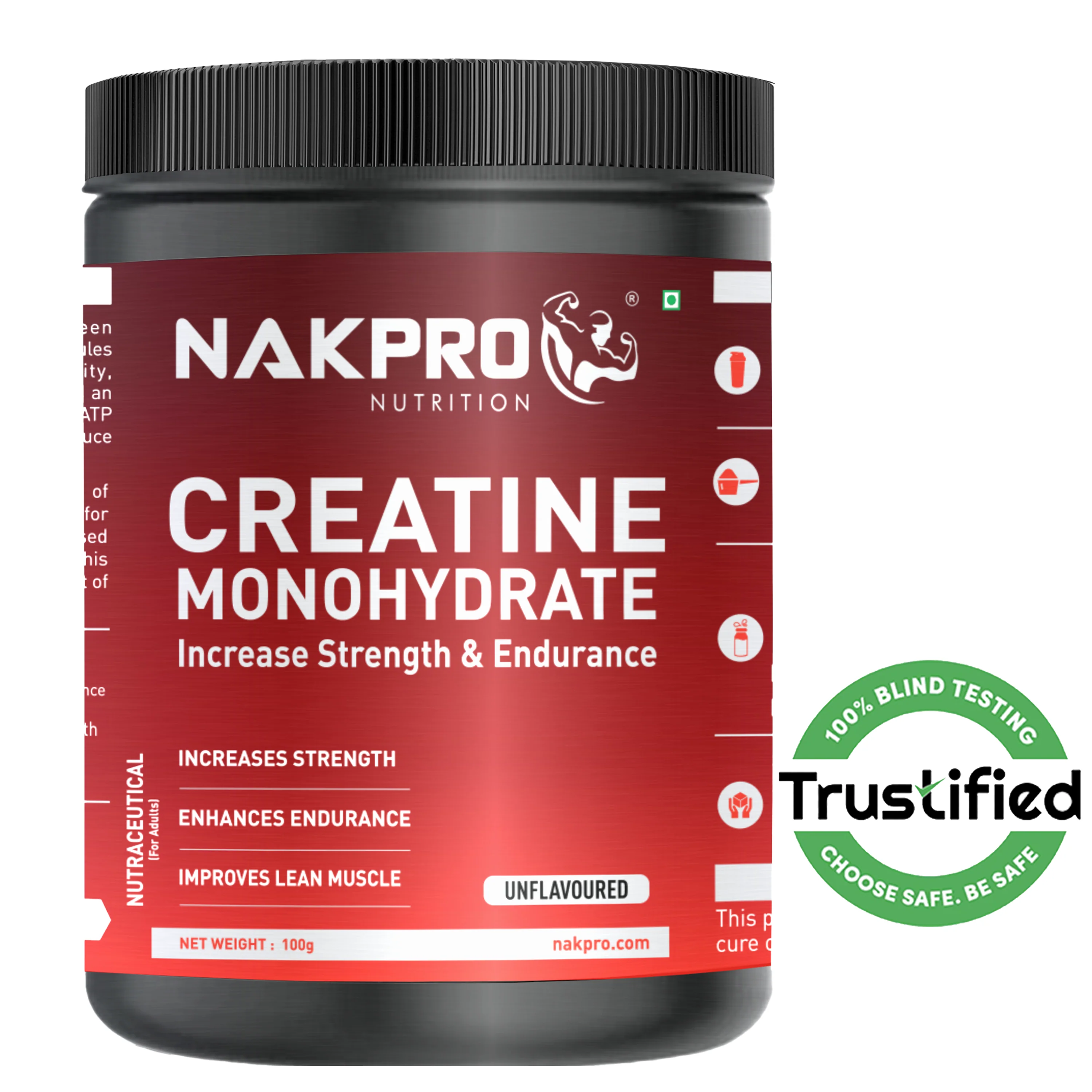 Nakpro Micronized Creatine Monohydrate | Maintenance and Support muscle | Trustified Certified - Image 30