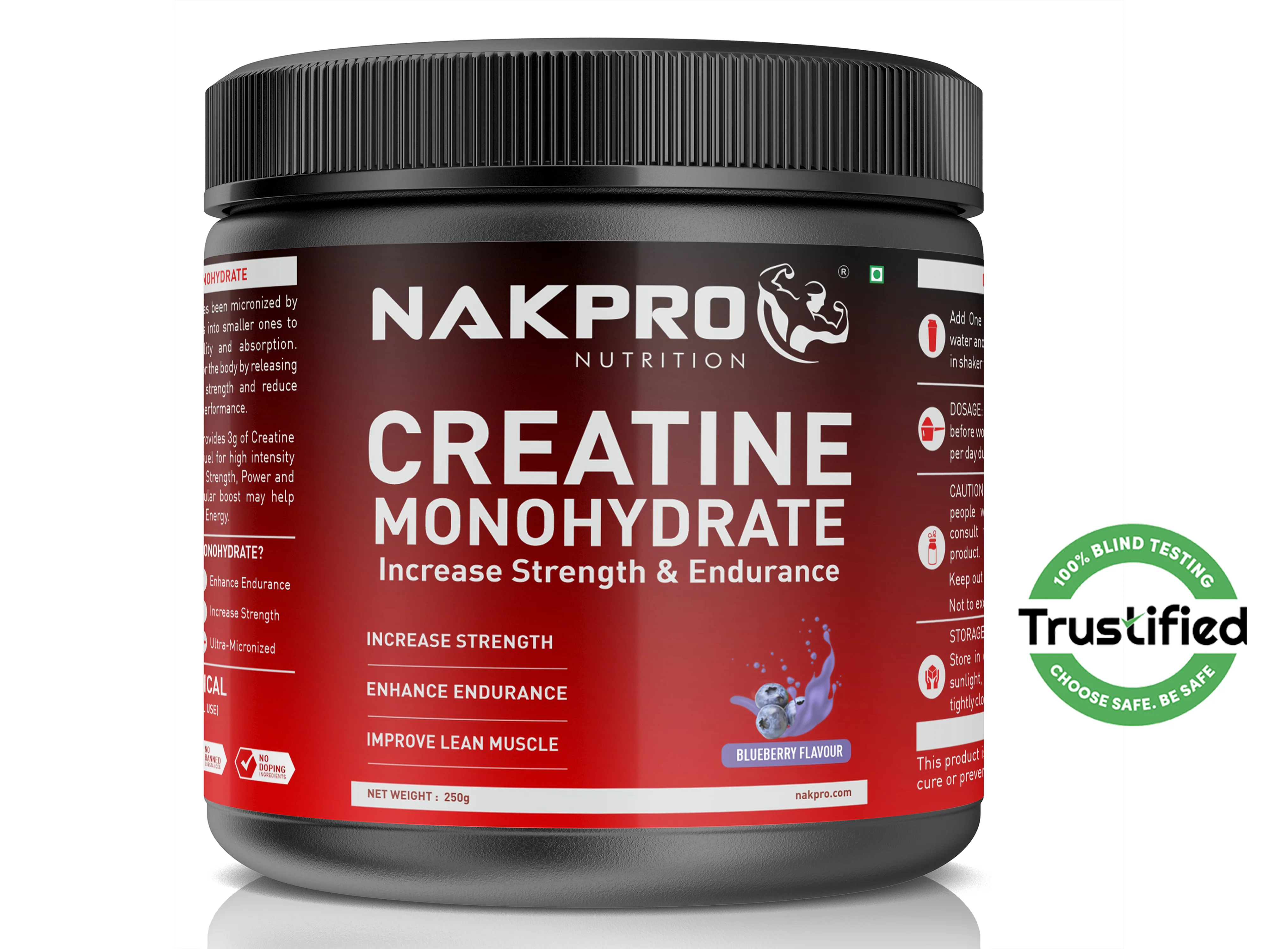 Nakpro Micronized Creatine Monohydrate | Maintenance and Support muscle | Trustified Certified - Image 4
