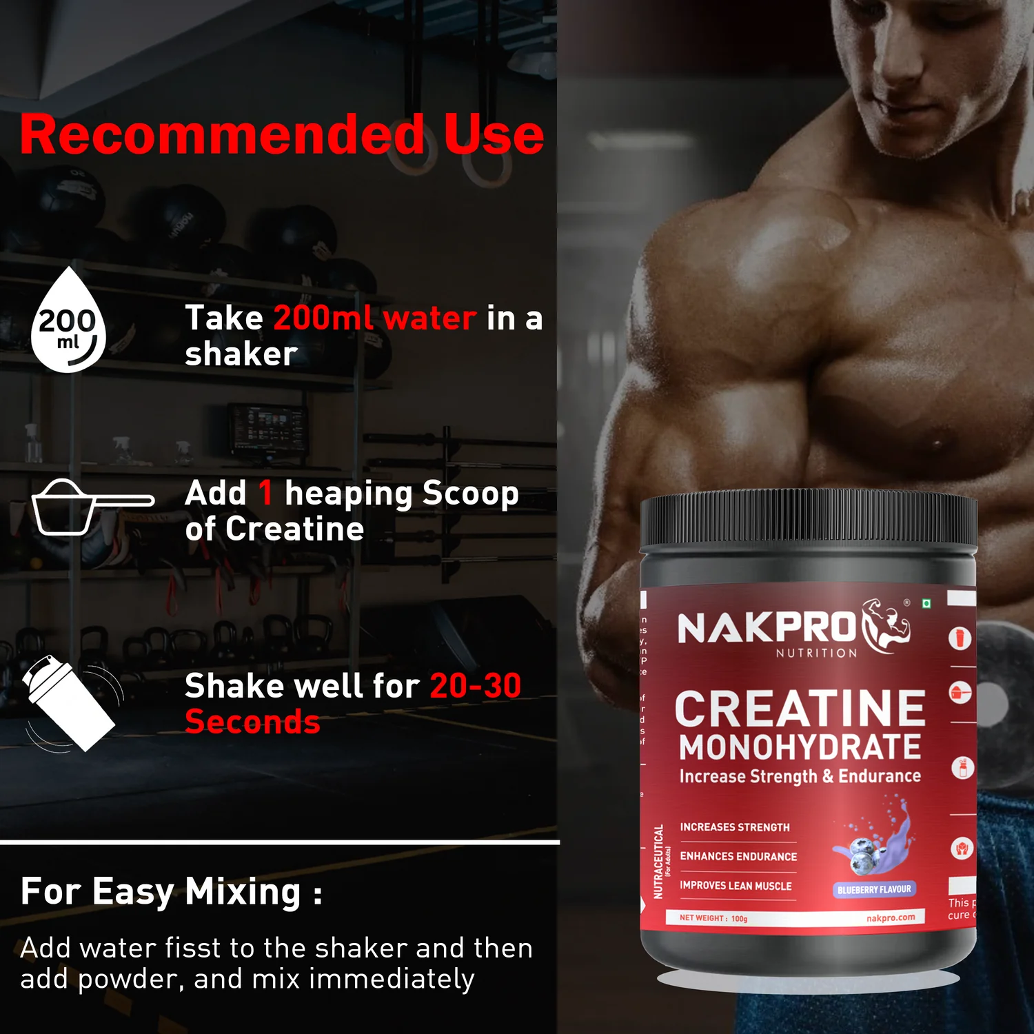 Nakpro Micronized Creatine Monohydrate | Maintenance and Support muscle | Trustified Certified - Image 54
