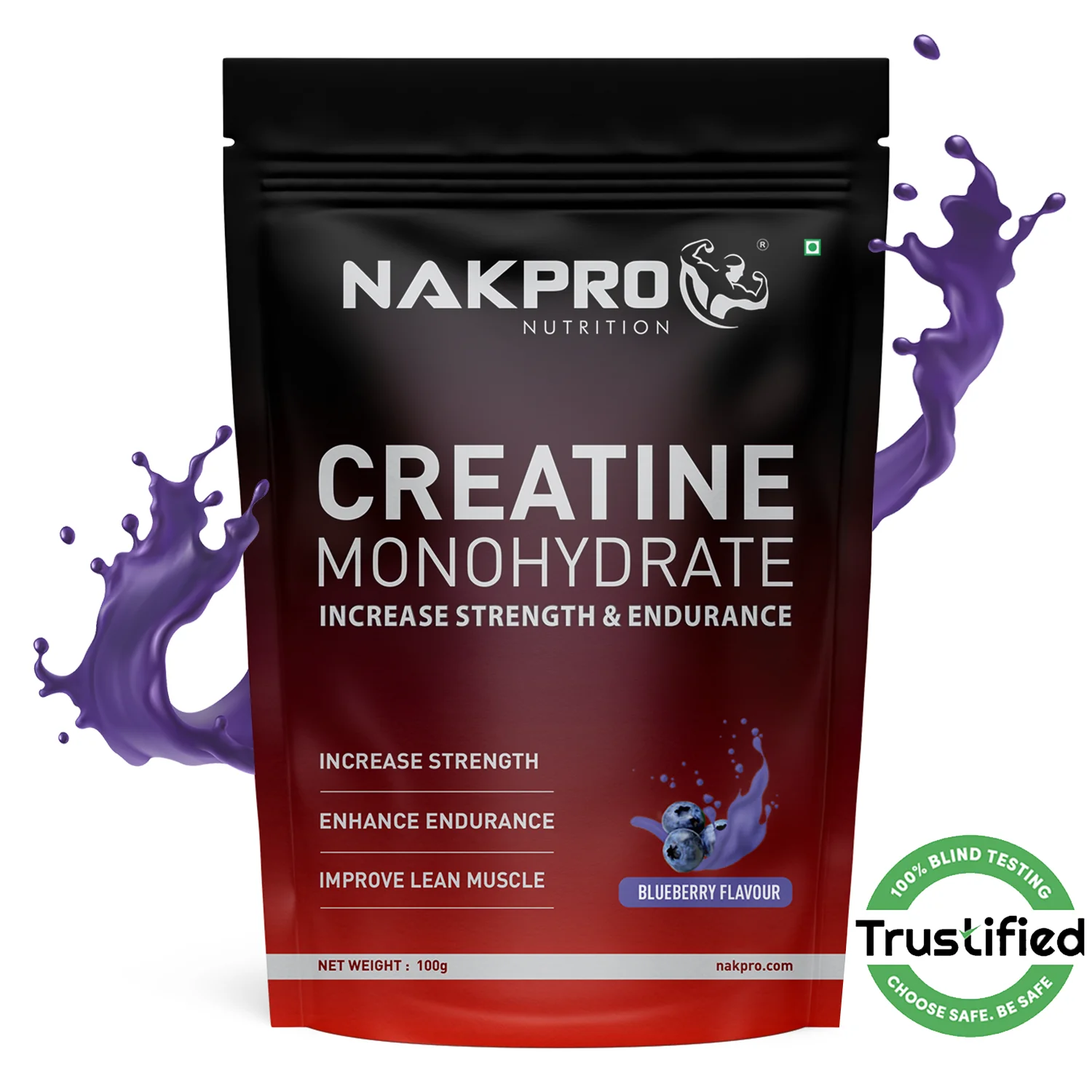 Nakpro Micronized Creatine Monohydrate | Maintenance and Support muscle | Trustified Certified - Image 80