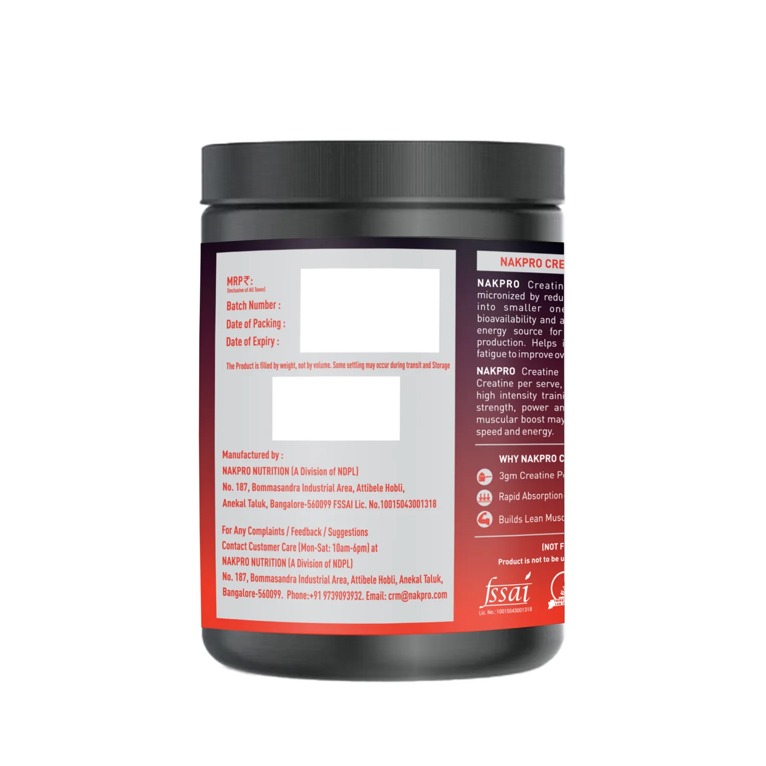 Nakpro Micronized Creatine Monohydrate | Maintenance and Support muscle | Trustified Certified - Image 84