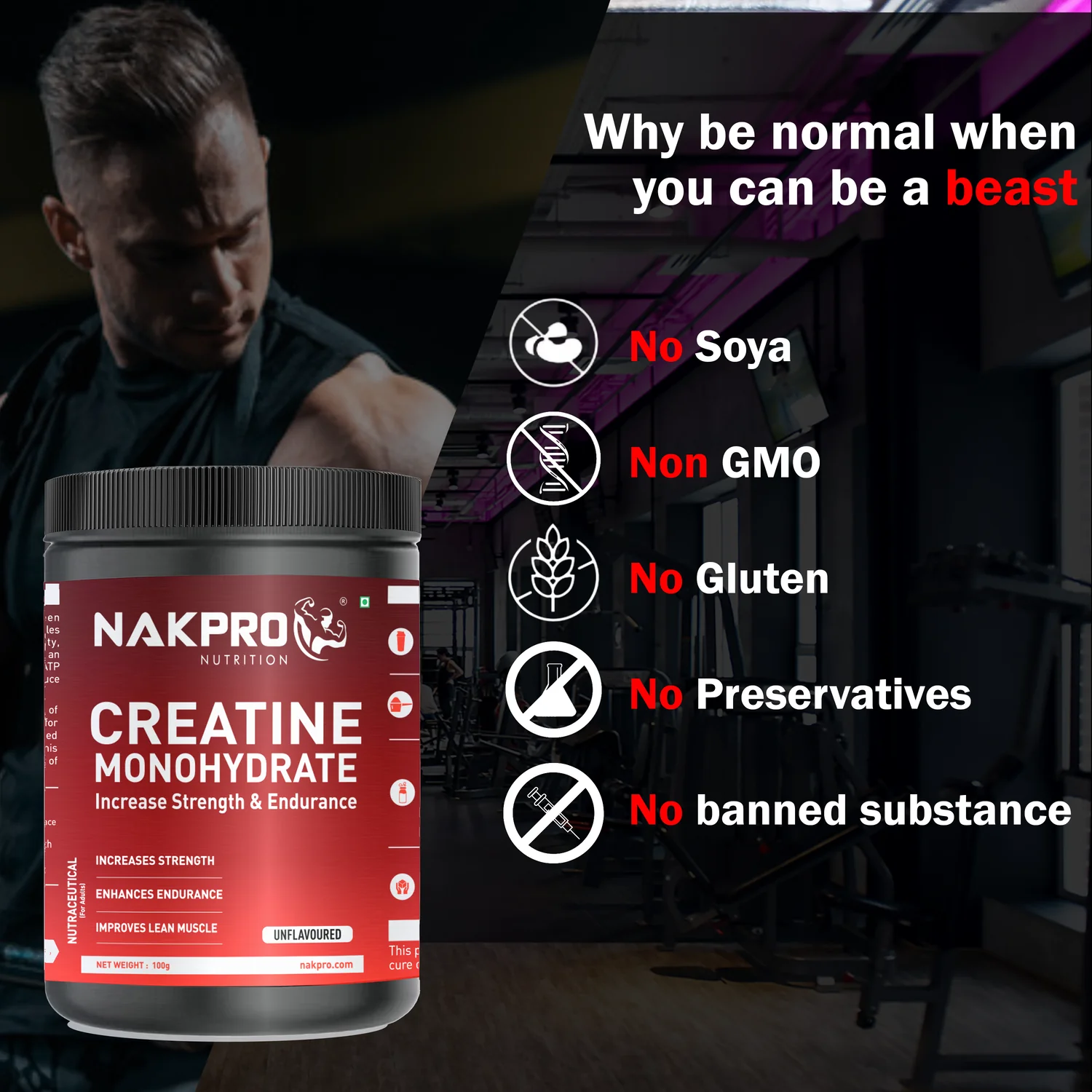 Nakpro Micronized Creatine Monohydrate | Maintenance and Support muscle | Trustified Certified - Image 86