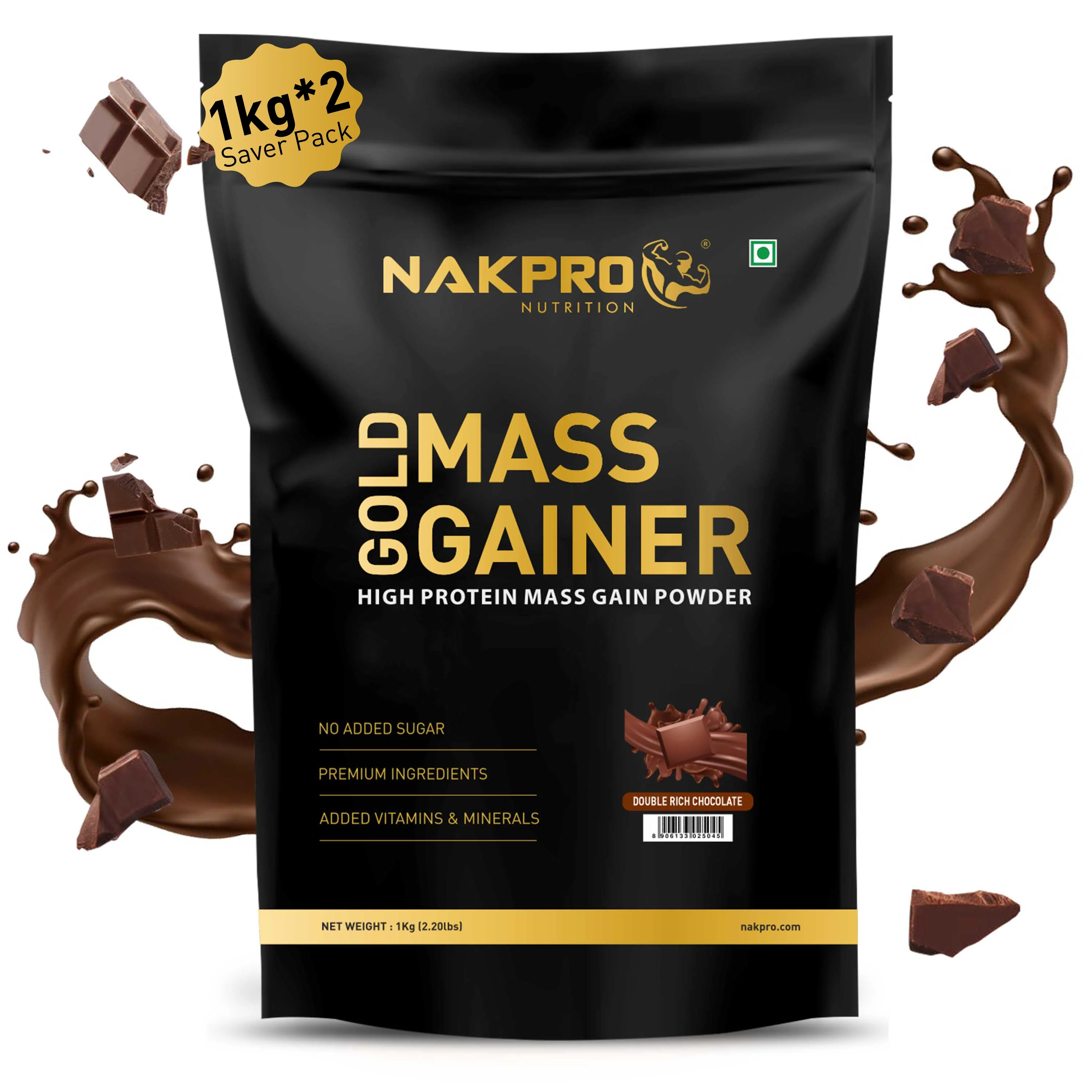 Nakpro Gold Mass Gainer | High Protein Mass Gainer | 68g Carbs | Added Vitamins & Minerals - Image 37