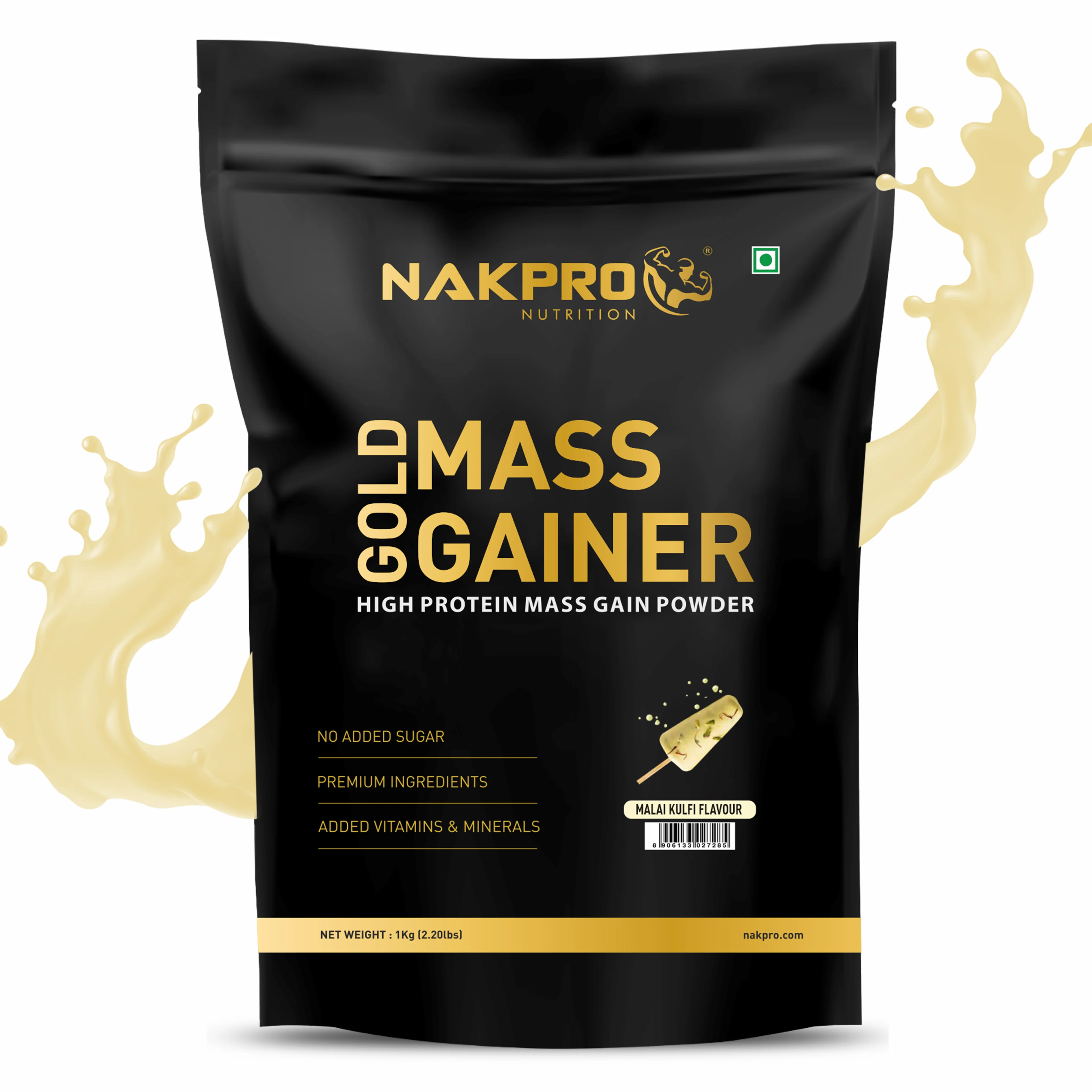 Nakpro Gold Mass Gainer | High Protein Mass Gainer | 68g Carbs | Added Vitamins & Minerals - Image 46