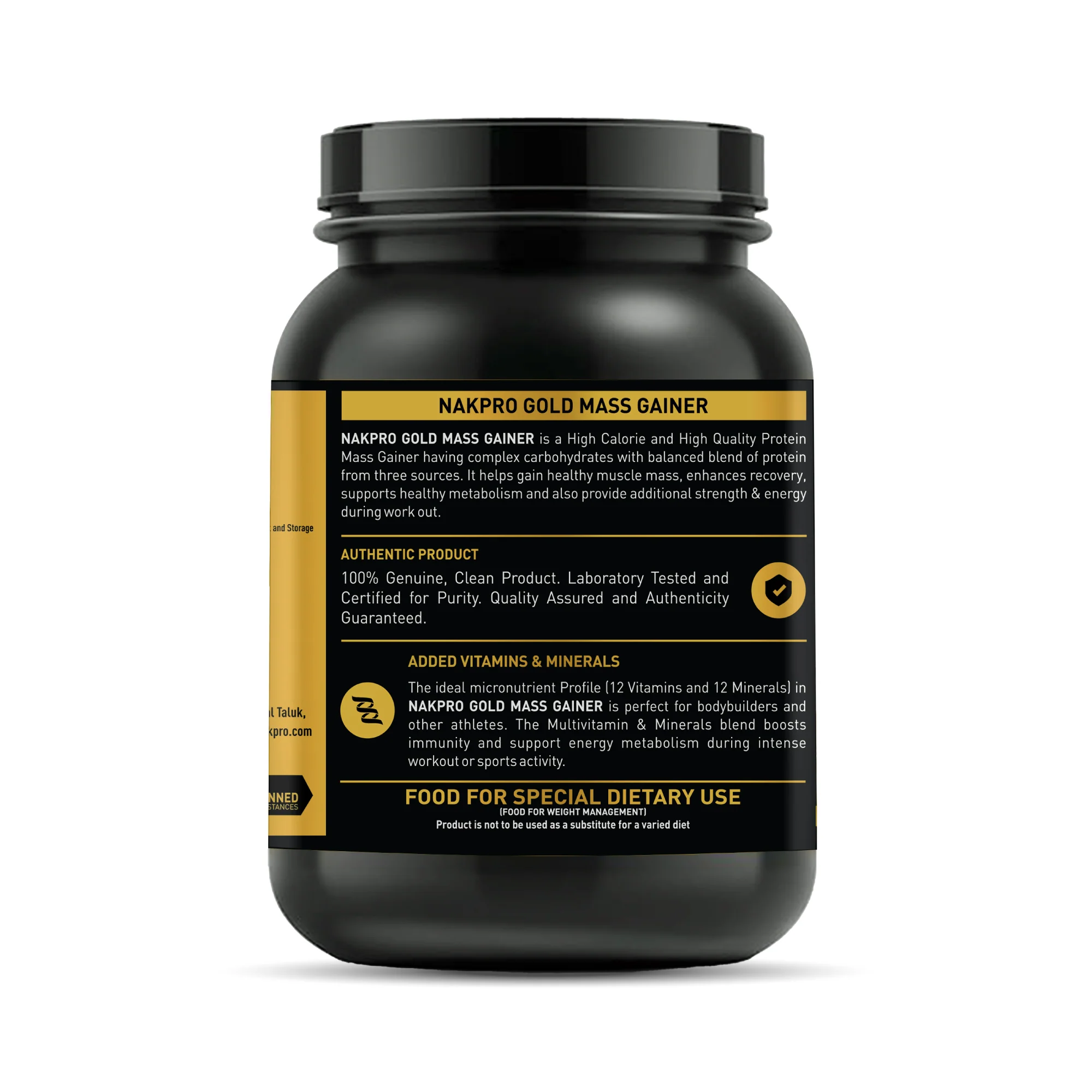 Nakpro Gold Mass Gainer | High Protein Mass Gainer | 68g Carbs | Added Vitamins & Minerals - Image 49