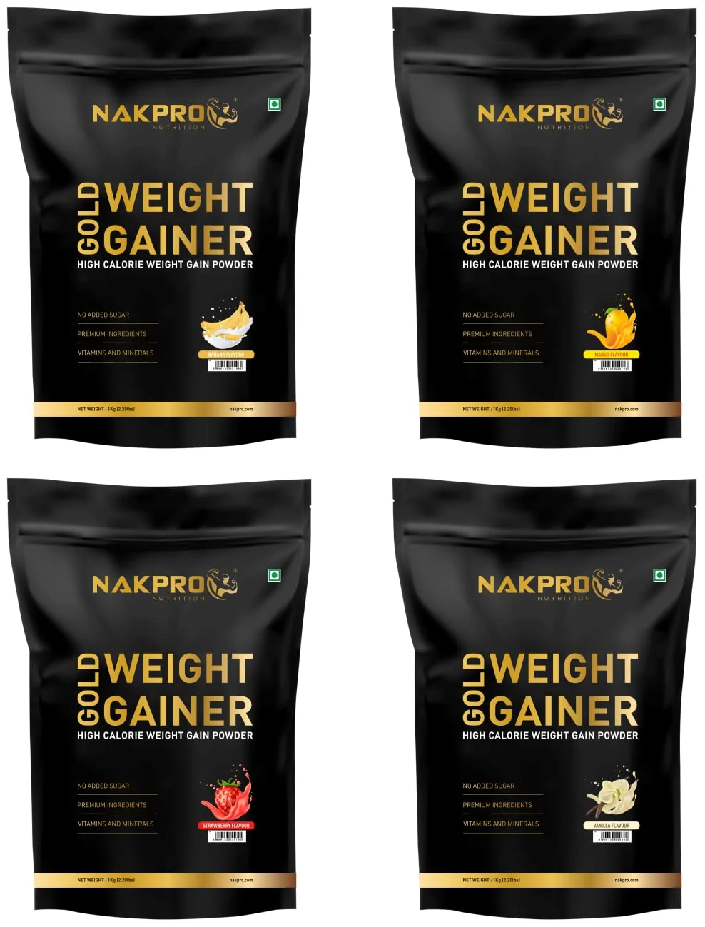 Nakpro Gold Weight Gainer | 79g Carbs | Added Vitamins & Minerals - Image 15