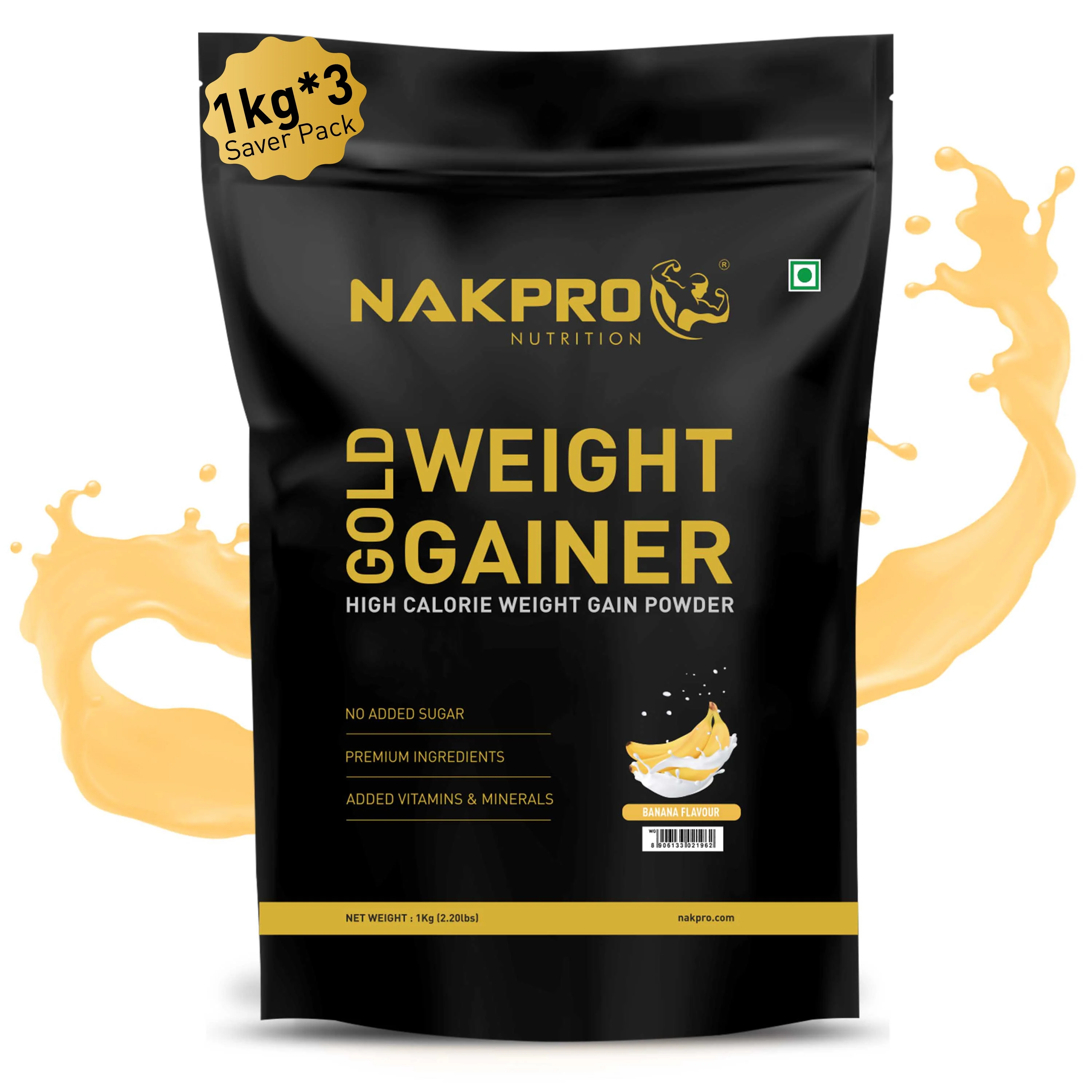 Nakpro Gold Weight Gainer | 79g Carbs | Added Vitamins & Minerals - Image 22