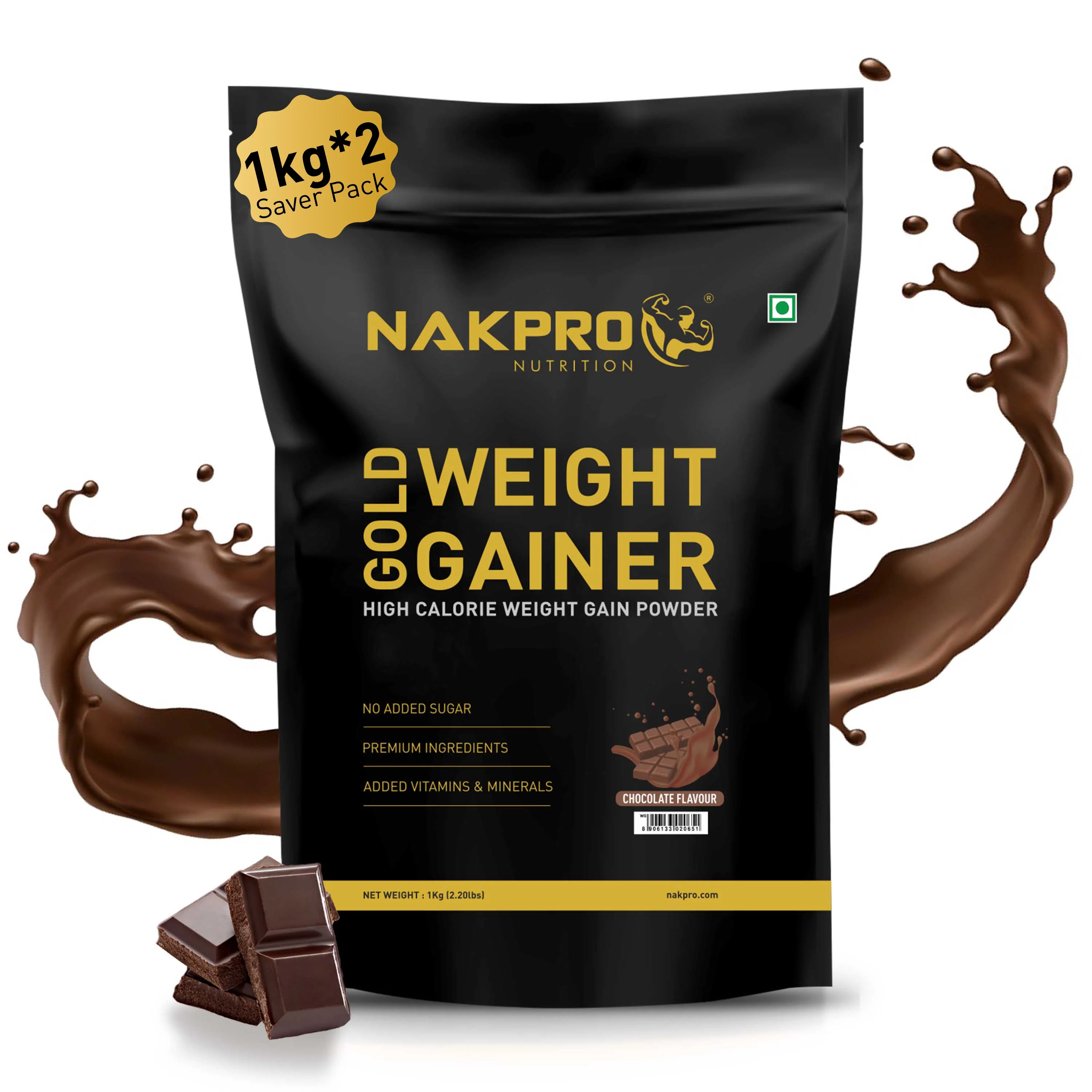 Nakpro Gold Weight Gainer | 79g Carbs | Added Vitamins & Minerals - Image 24