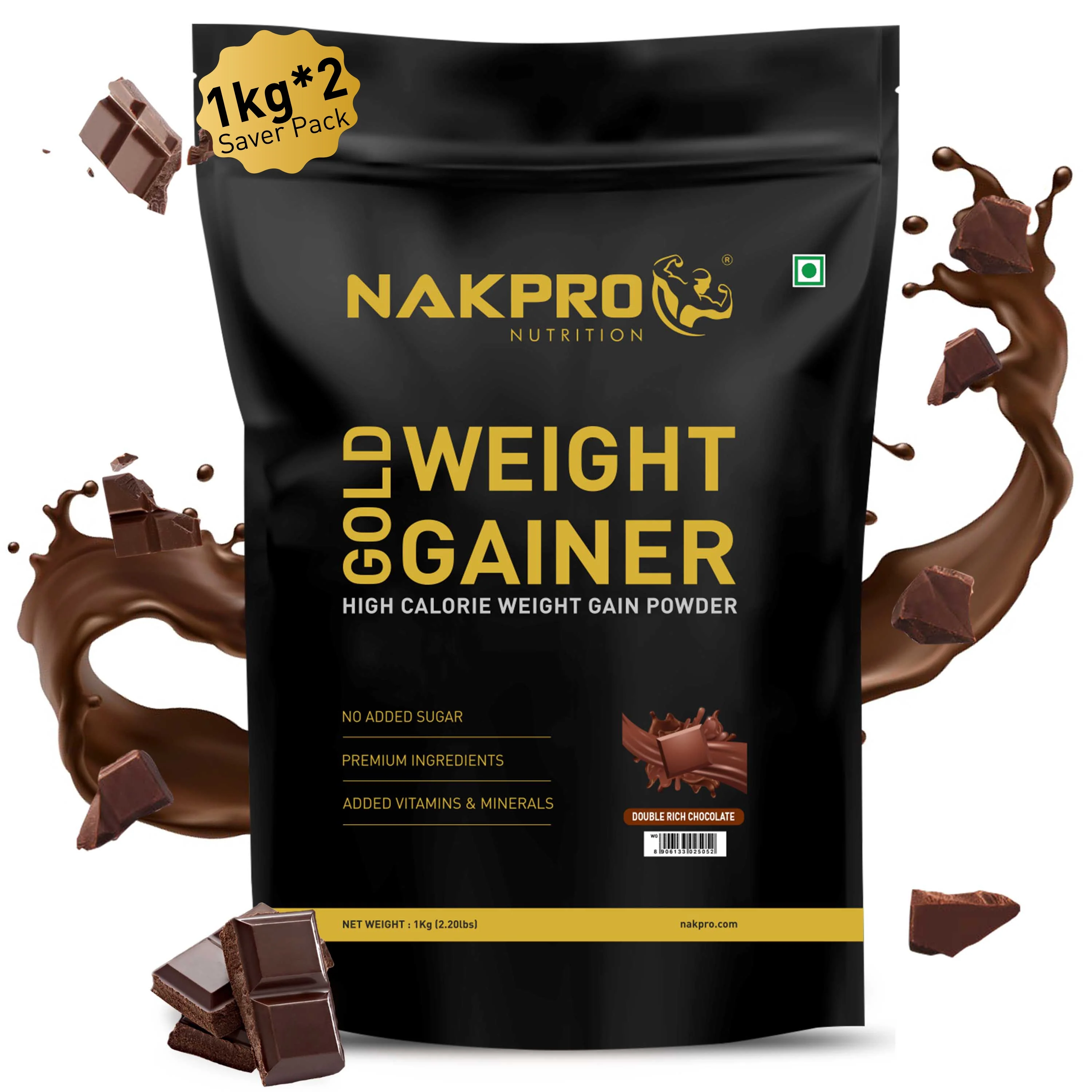 Nakpro Gold Weight Gainer | 79g Carbs | Added Vitamins & Minerals - Image 50