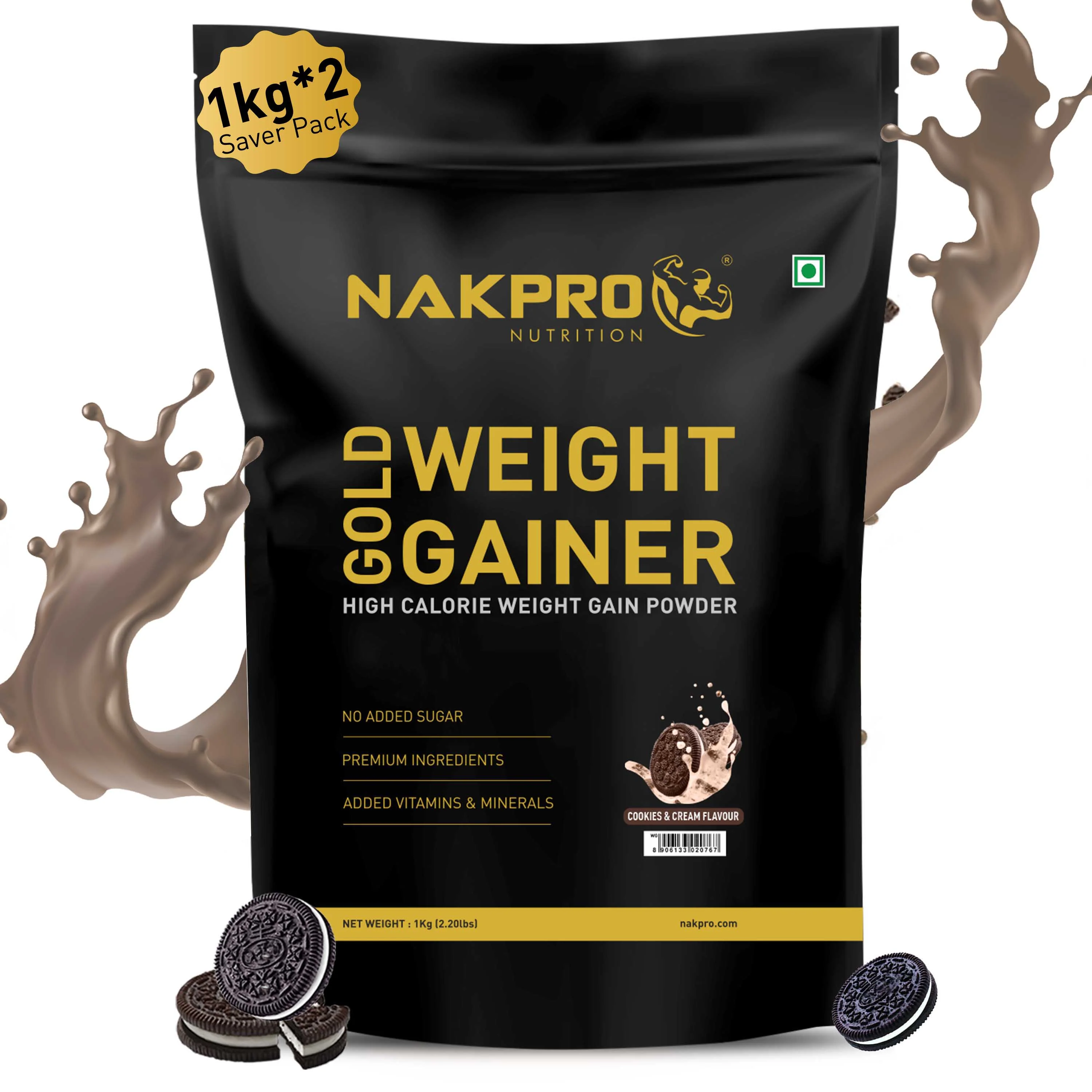 Nakpro Gold Weight Gainer | 79g Carbs | Added Vitamins & Minerals - Image 77