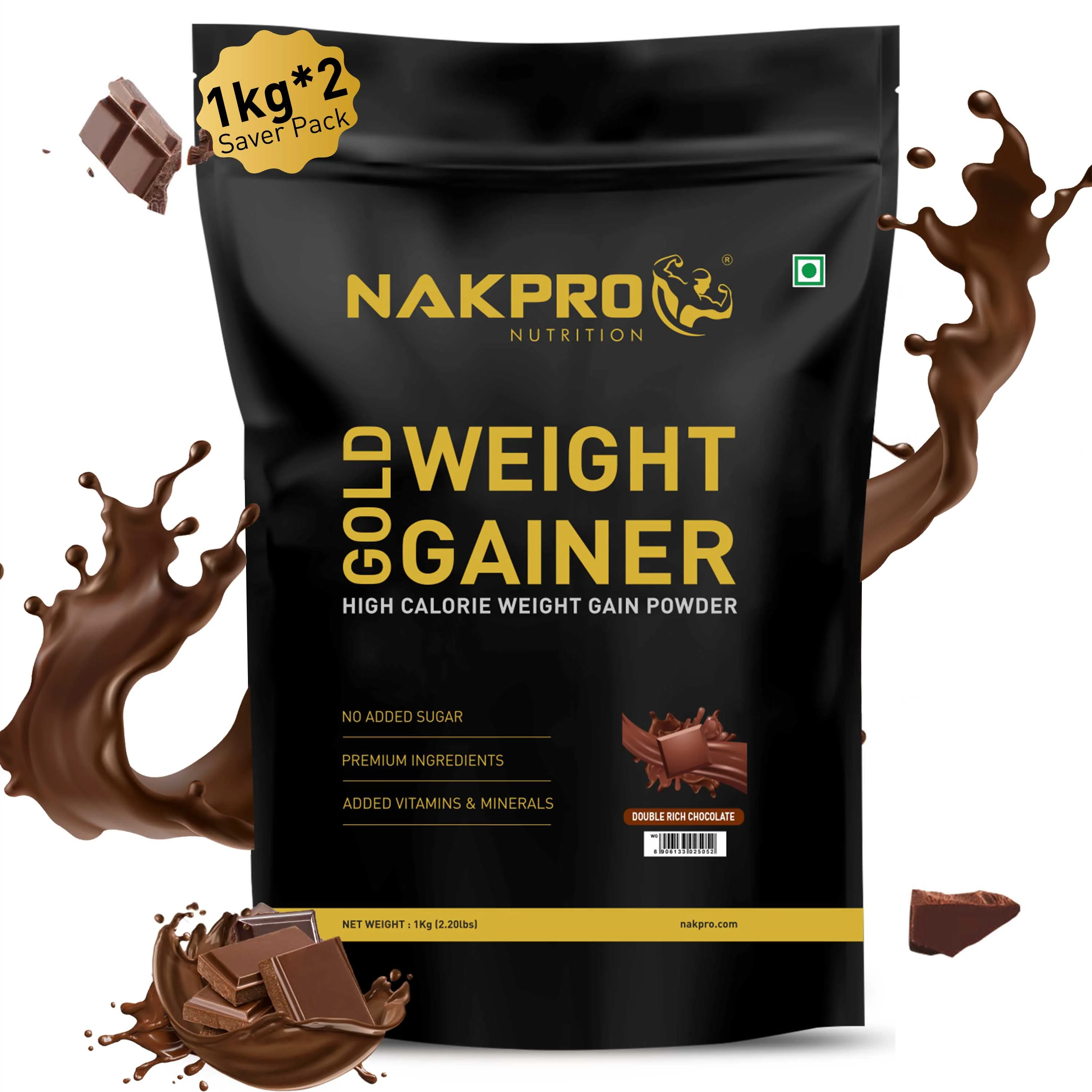 Nakpro Gold Weight Gainer | 79g Carbs | Added Vitamins & Minerals - Image 79