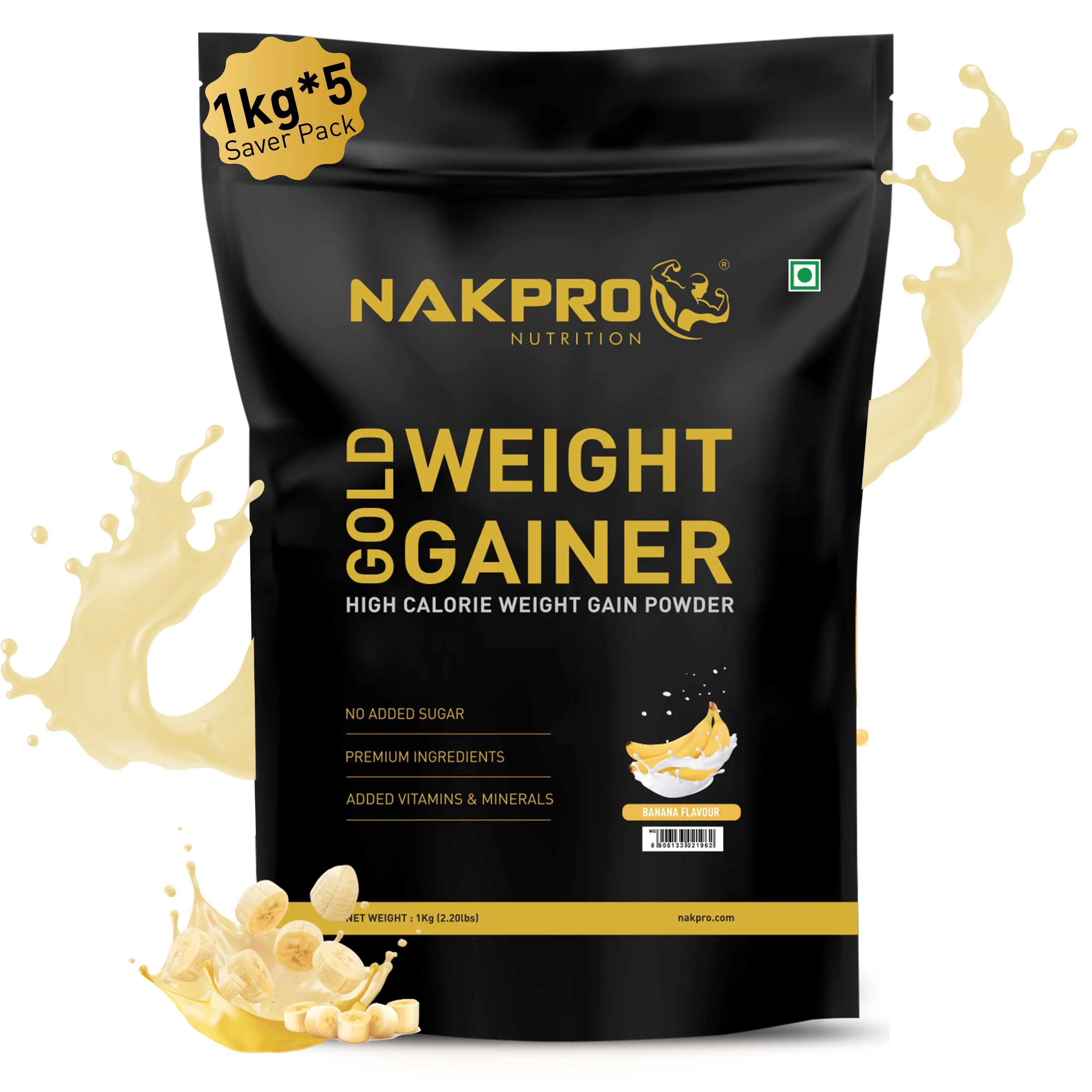 Nakpro Gold Weight Gainer | 79g Carbs | Added Vitamins & Minerals - Image 92