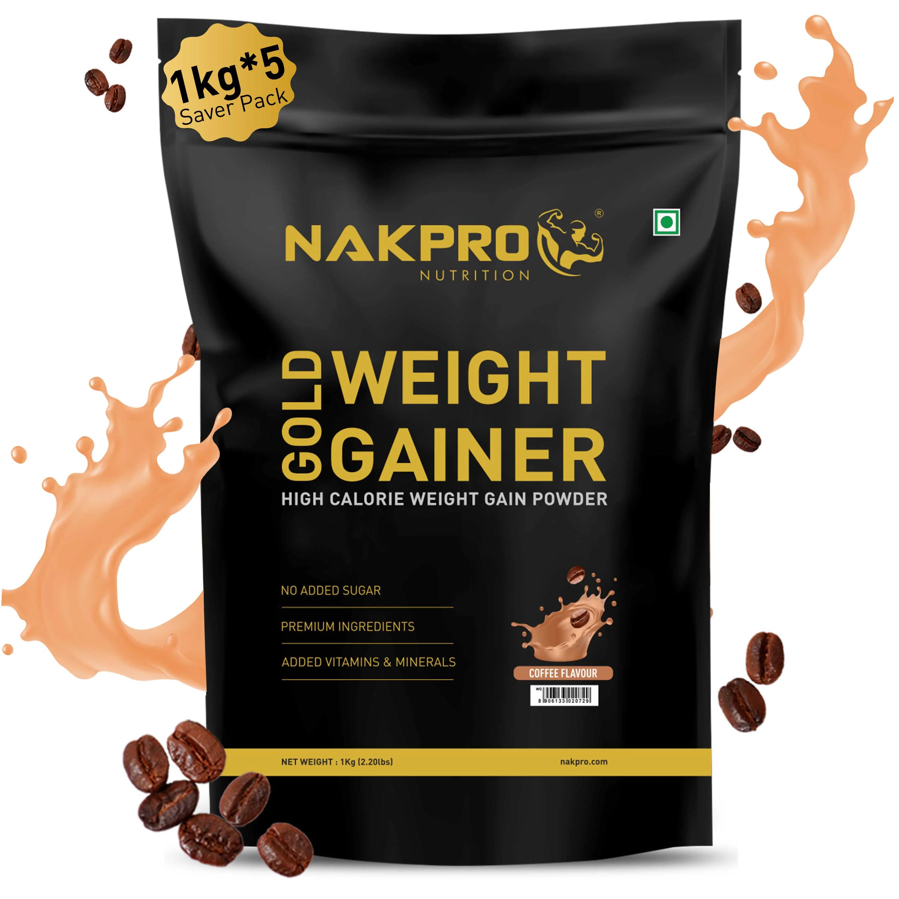 Nakpro Gold Weight Gainer | 79g Carbs | Added Vitamins & Minerals - Image 94