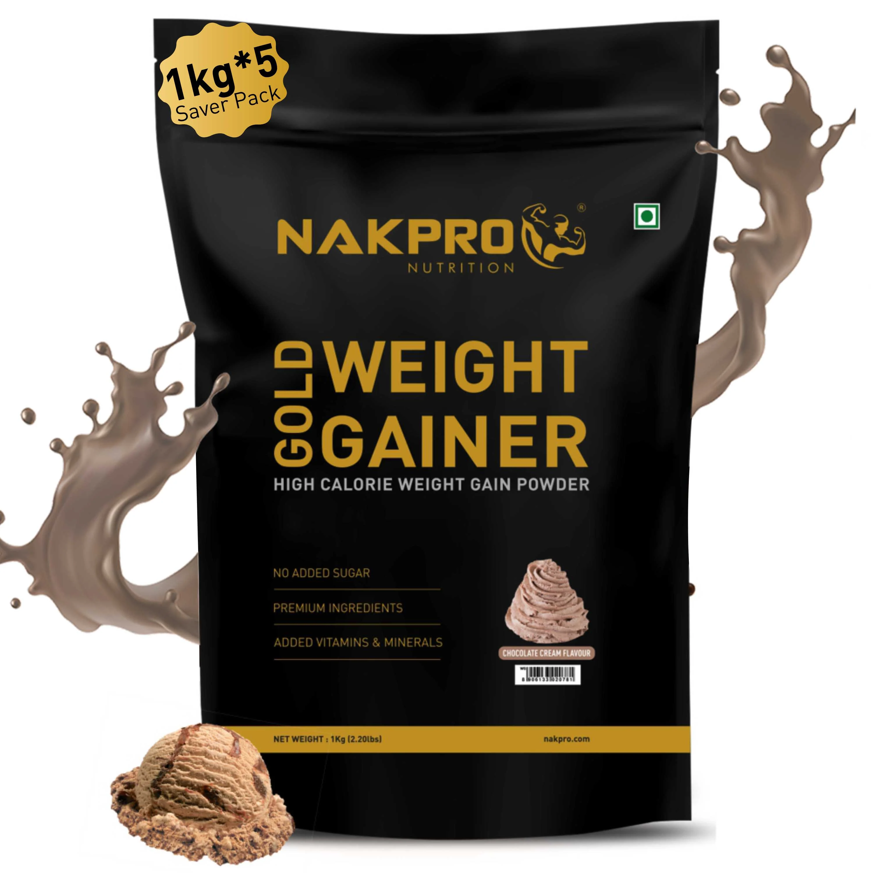 Nakpro Gold Weight Gainer | 79g Carbs | Added Vitamins & Minerals - Image 96