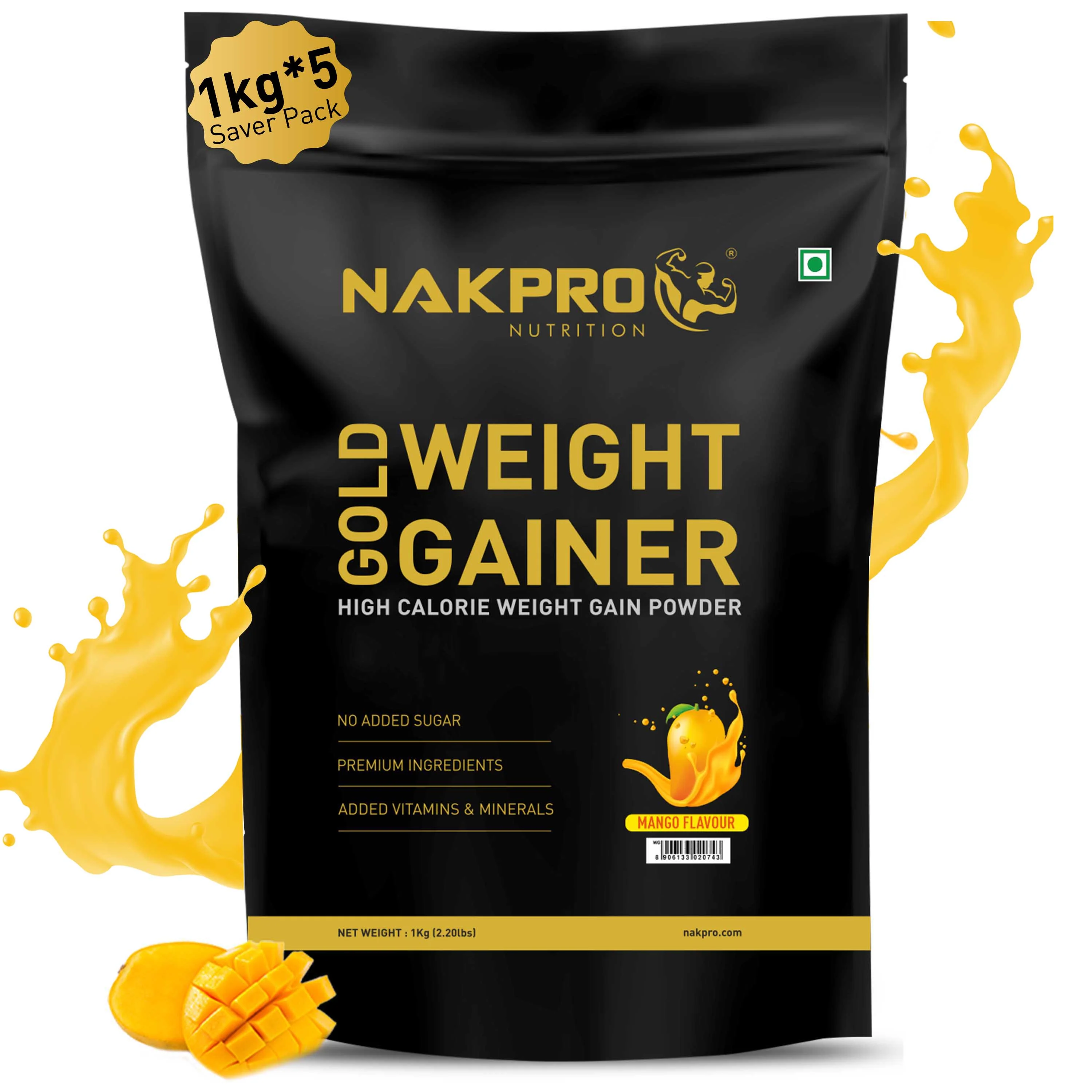 Nakpro Gold Weight Gainer | 79g Carbs | Added Vitamins & Minerals - Image 98