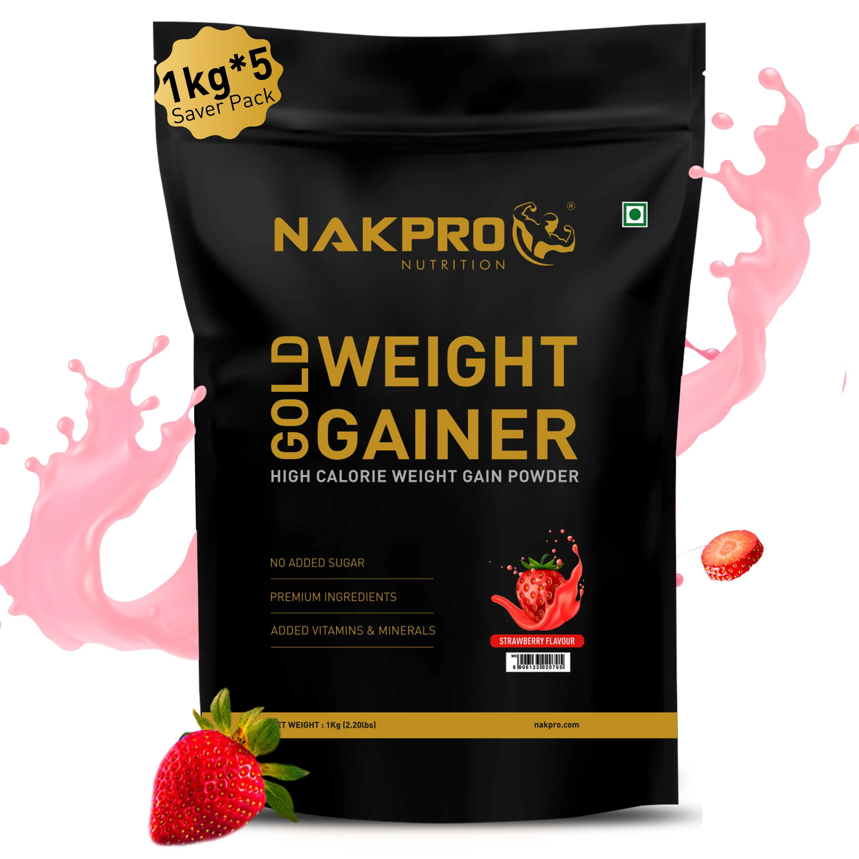 Nakpro Gold Weight Gainer | 79g Carbs | Added Vitamins & Minerals - Image 99