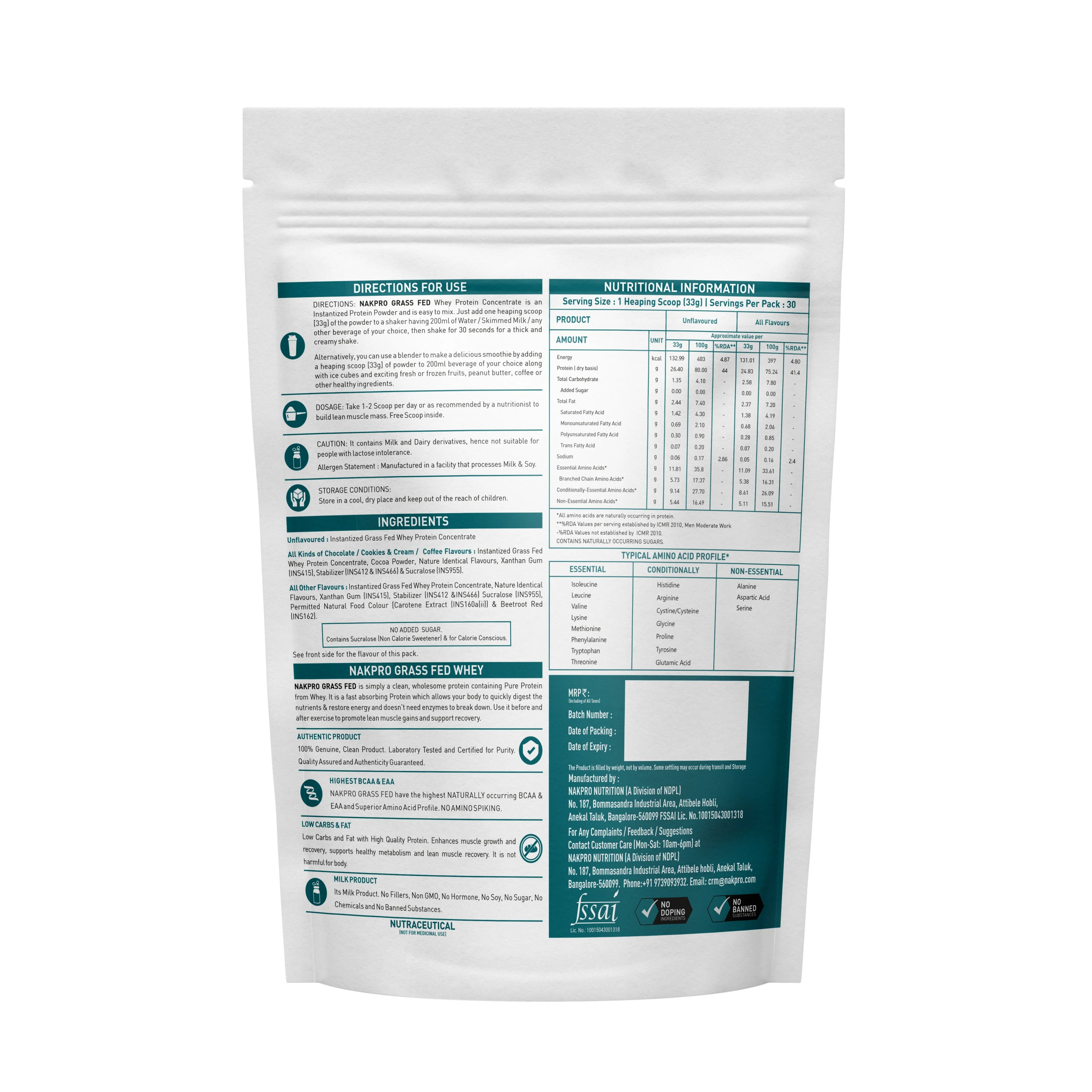 Nakpro Grass Fed Whey Protein Concentrate | 75g Protein - Image 26