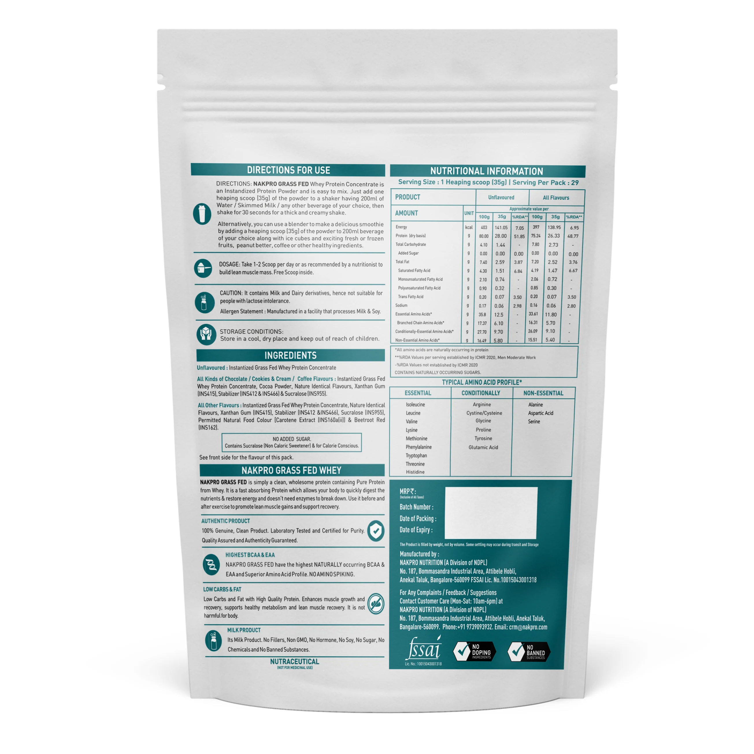 Nakpro Grass Fed Whey Protein Concentrate | 75g Protein - Image 28