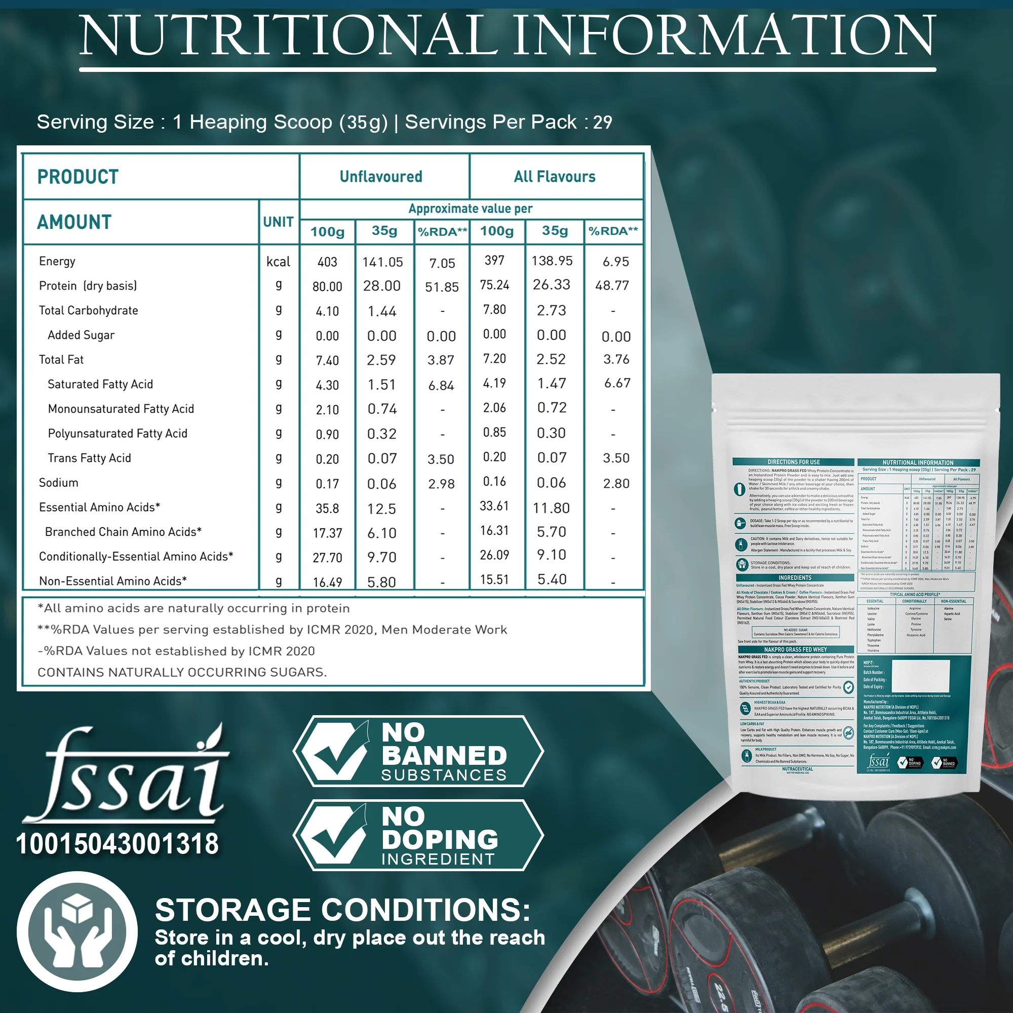 Nakpro Grass Fed Whey Protein Concentrate | 75g Protein - Image 30