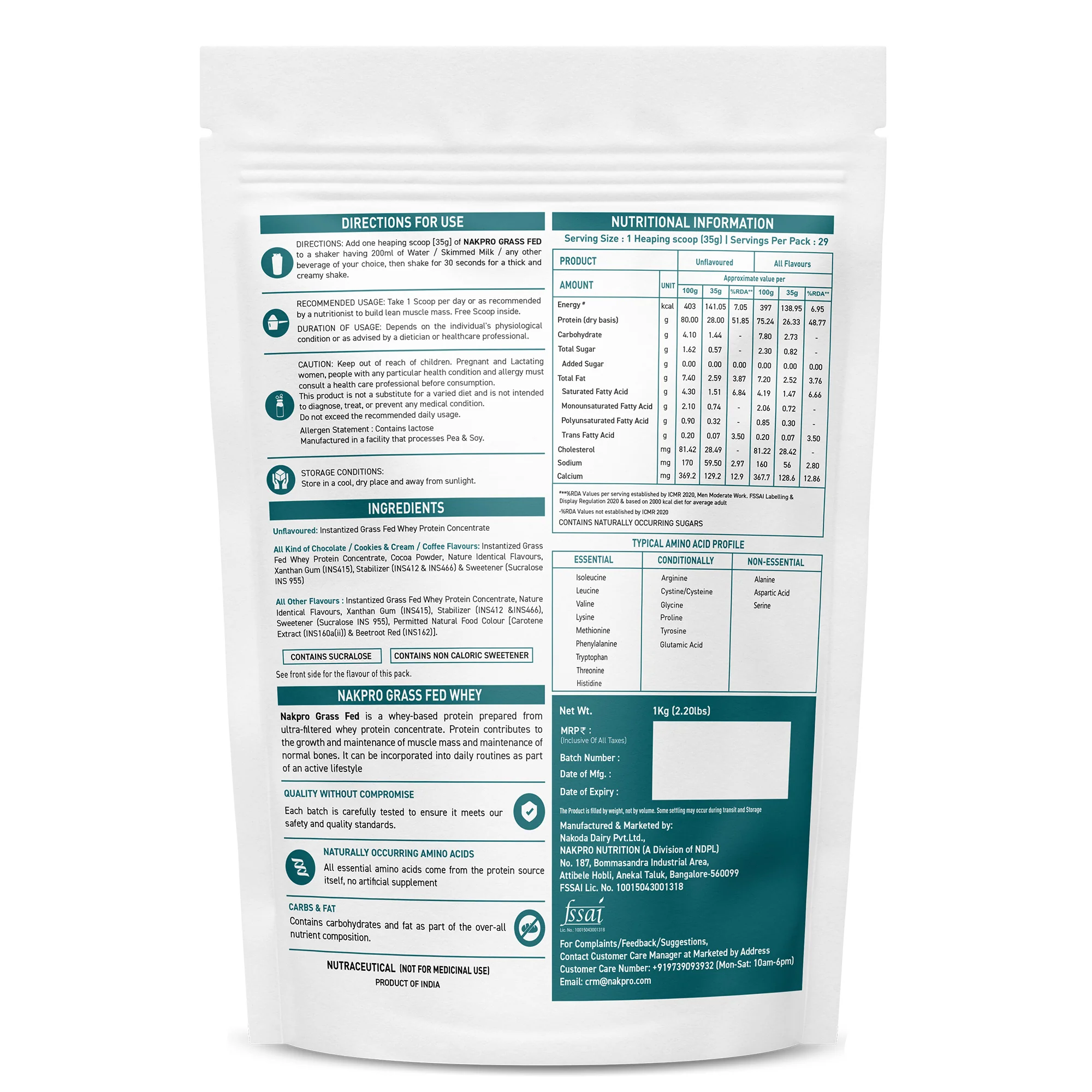 Nakpro Grass Fed Whey Protein Concentrate | 75g Protein - Image 38